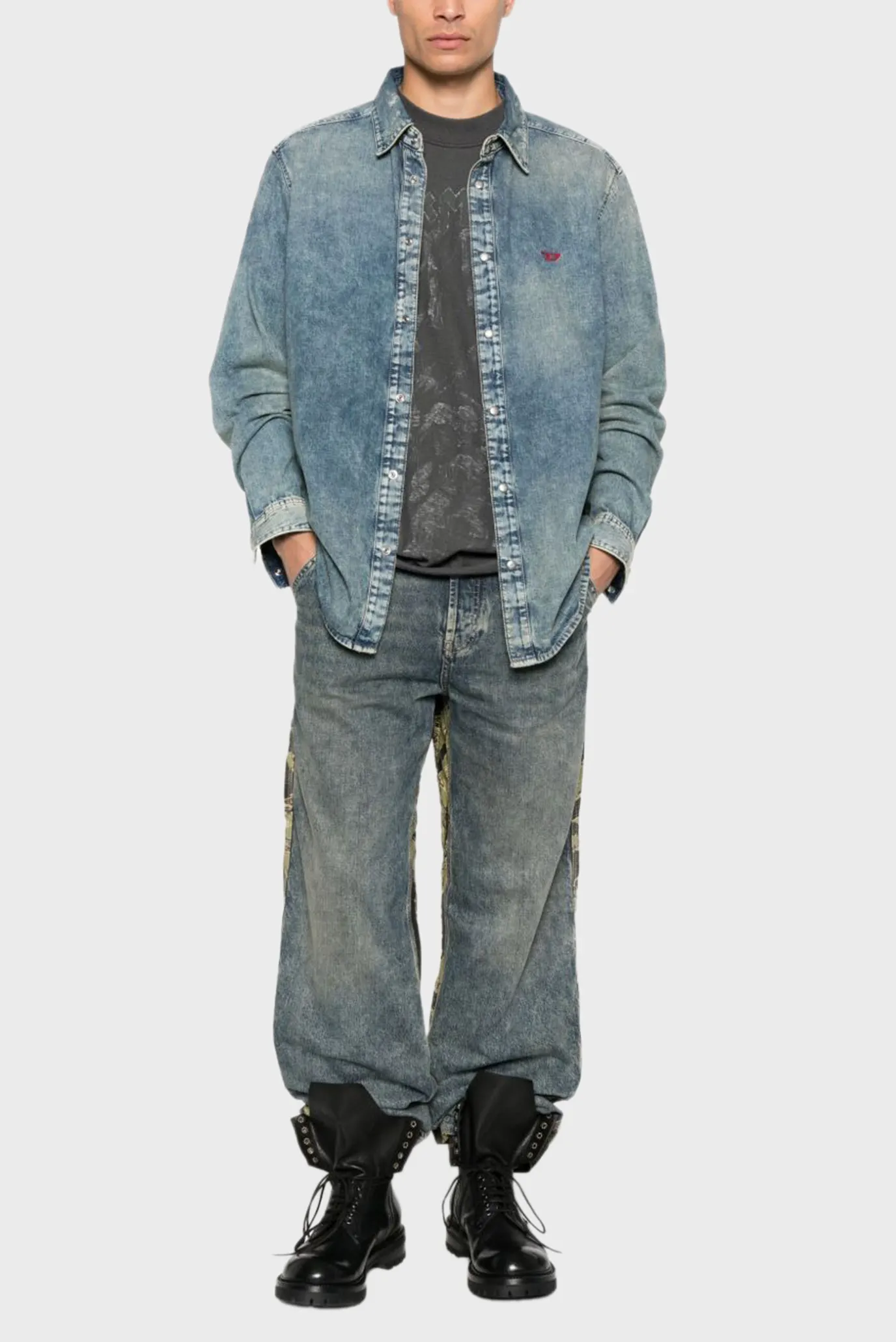 Чоловіча блакитна сорочка CAMICIA 2