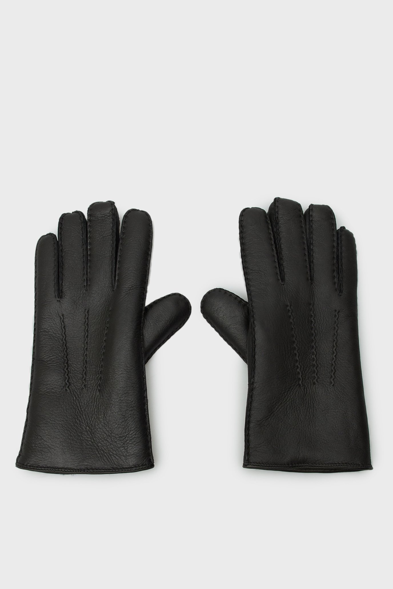 Чоловічі чорні шкіряні рукавички SHEARLING GLOVES 1