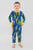 Дитяча синя піжама  з візерунком (лонгслів, брюки)
