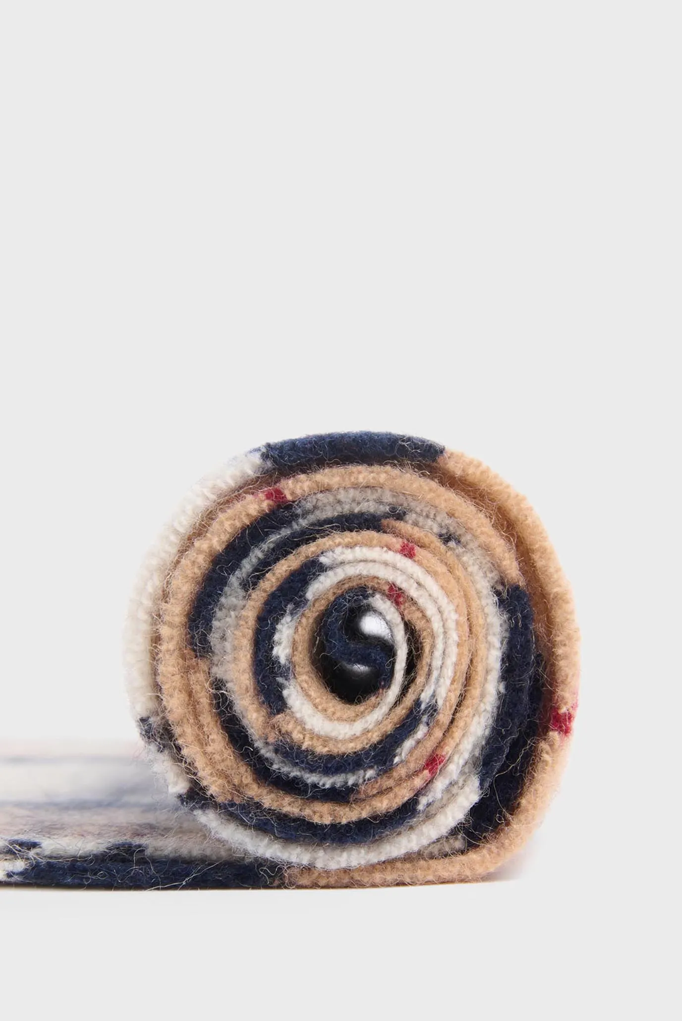 Женский бежевый шерстяной шарф в клетку 6