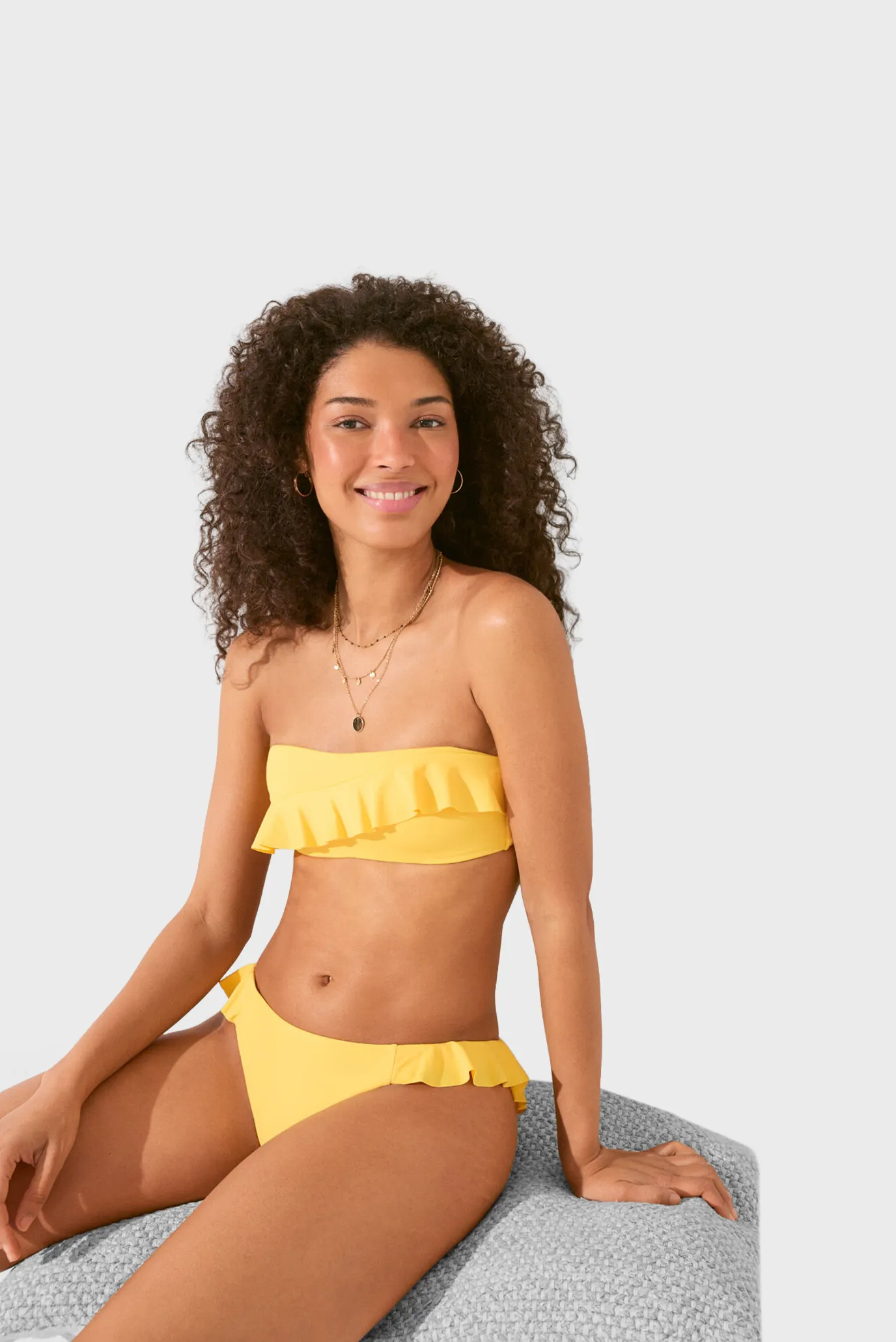 Женский желтый лиф от купальника 8