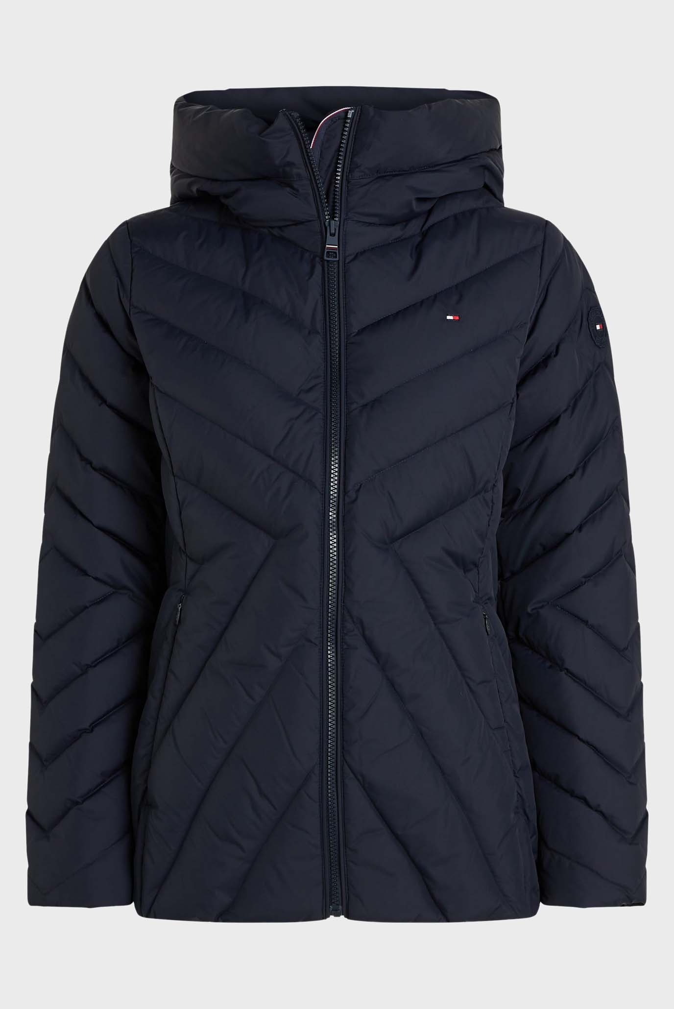 Женский темно-синий пуховик CHEVRON MW DOWN JACKET 1