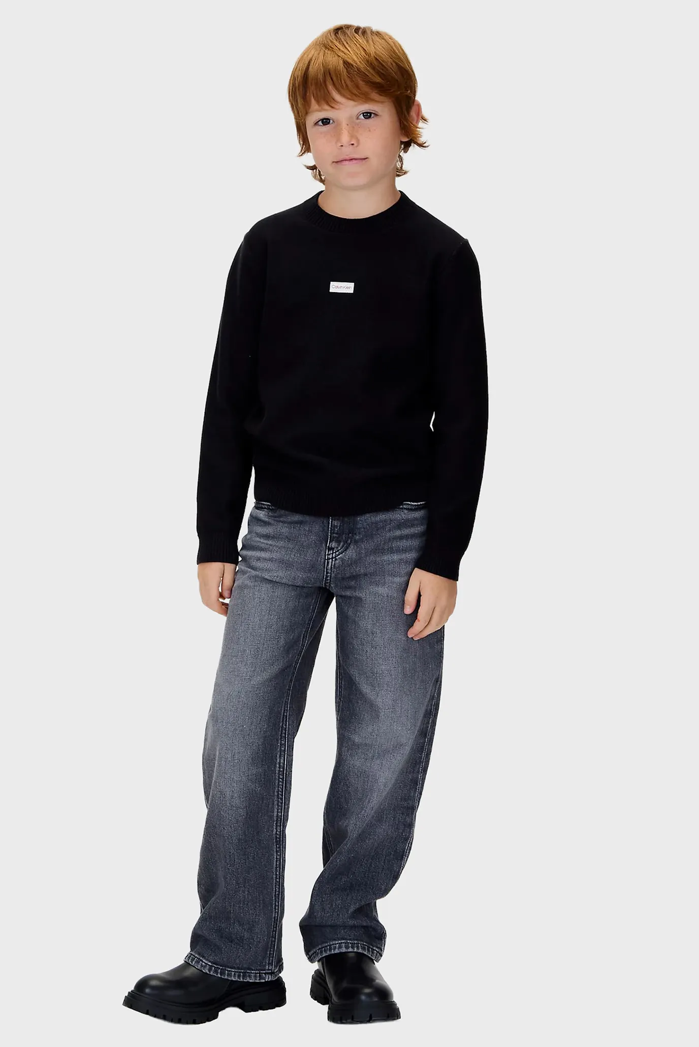 Детский черный джемпер LABEL 2