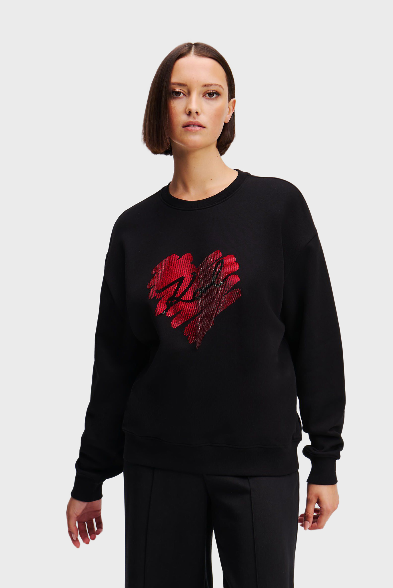 Женский черный свитшот HEARTS RS SWEATSHIRT 1