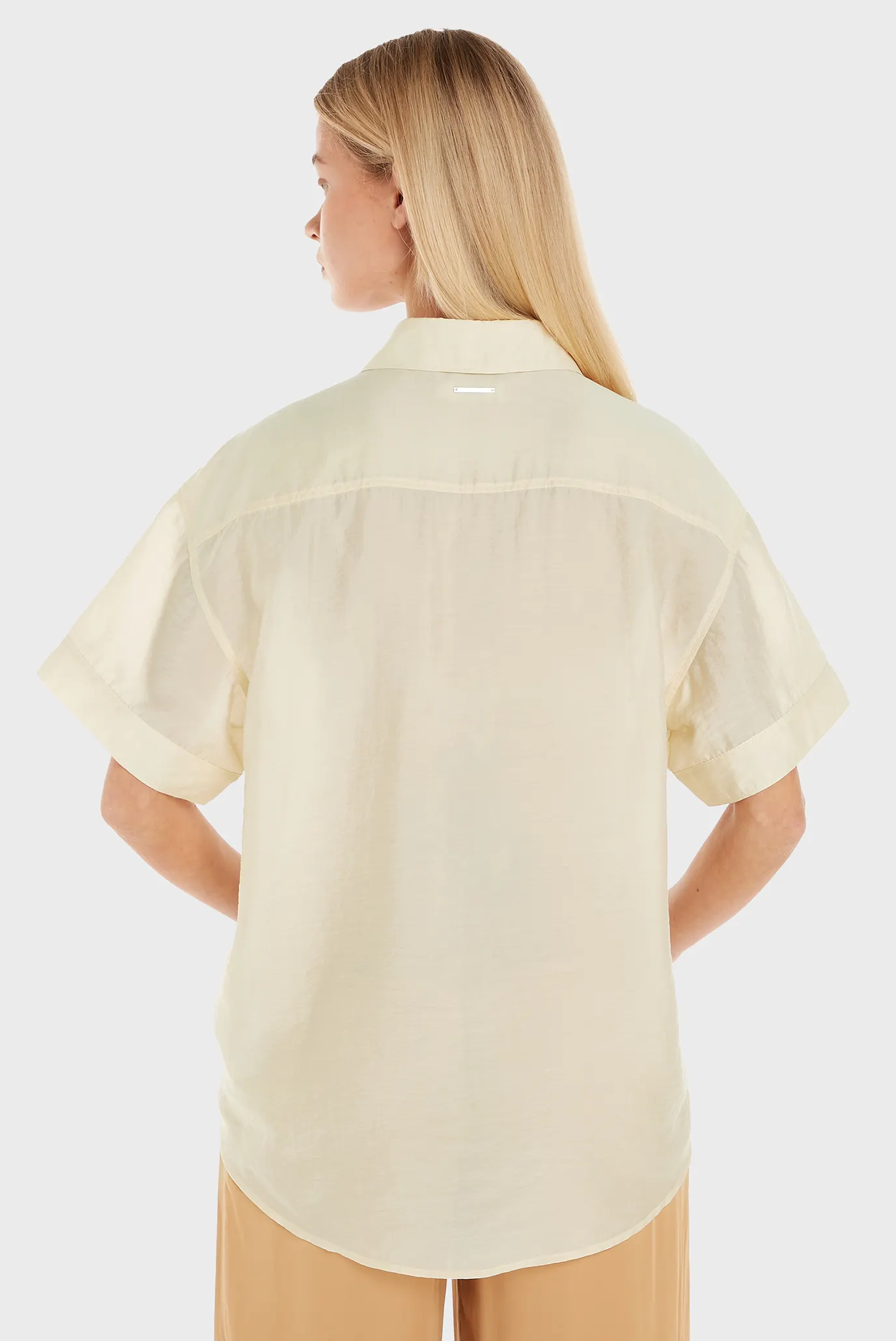 Женская бежевая рубашка TENCEL RELAXED 2