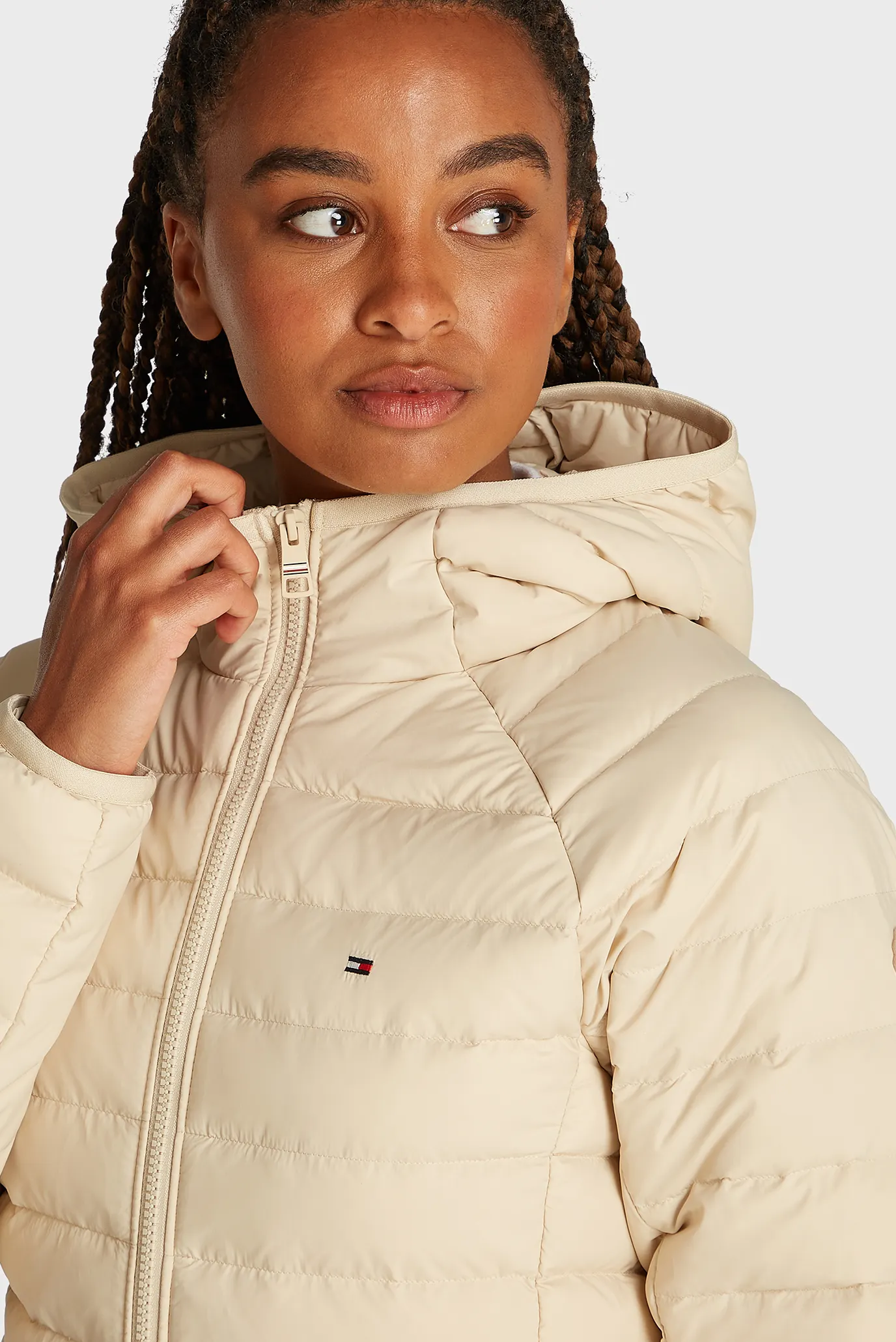 Жіночий бежевий пуховик SPORTY LW DOWN 3