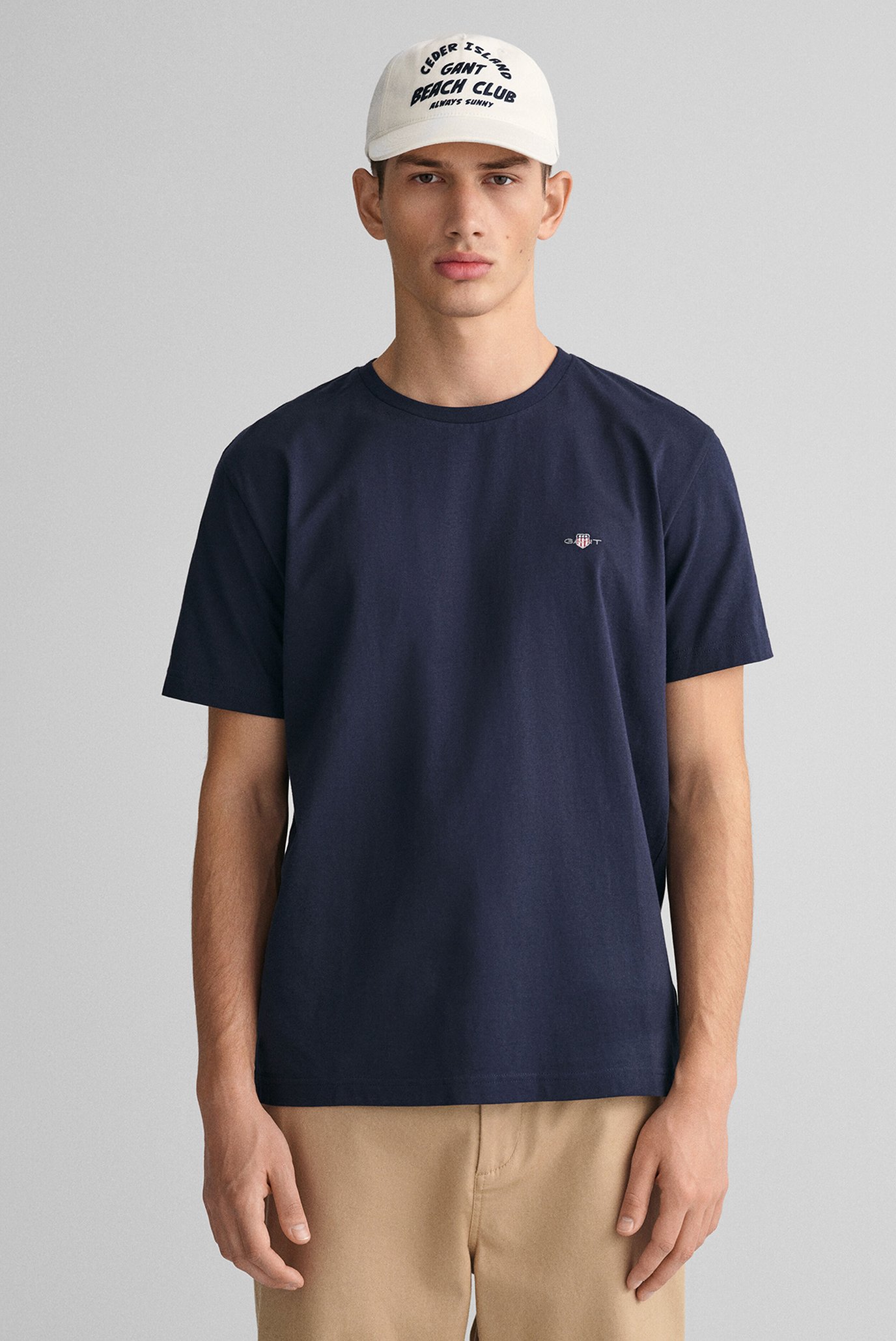 Мужская темно-синяя футболка REG SHIELD SS T-SHIRT 1