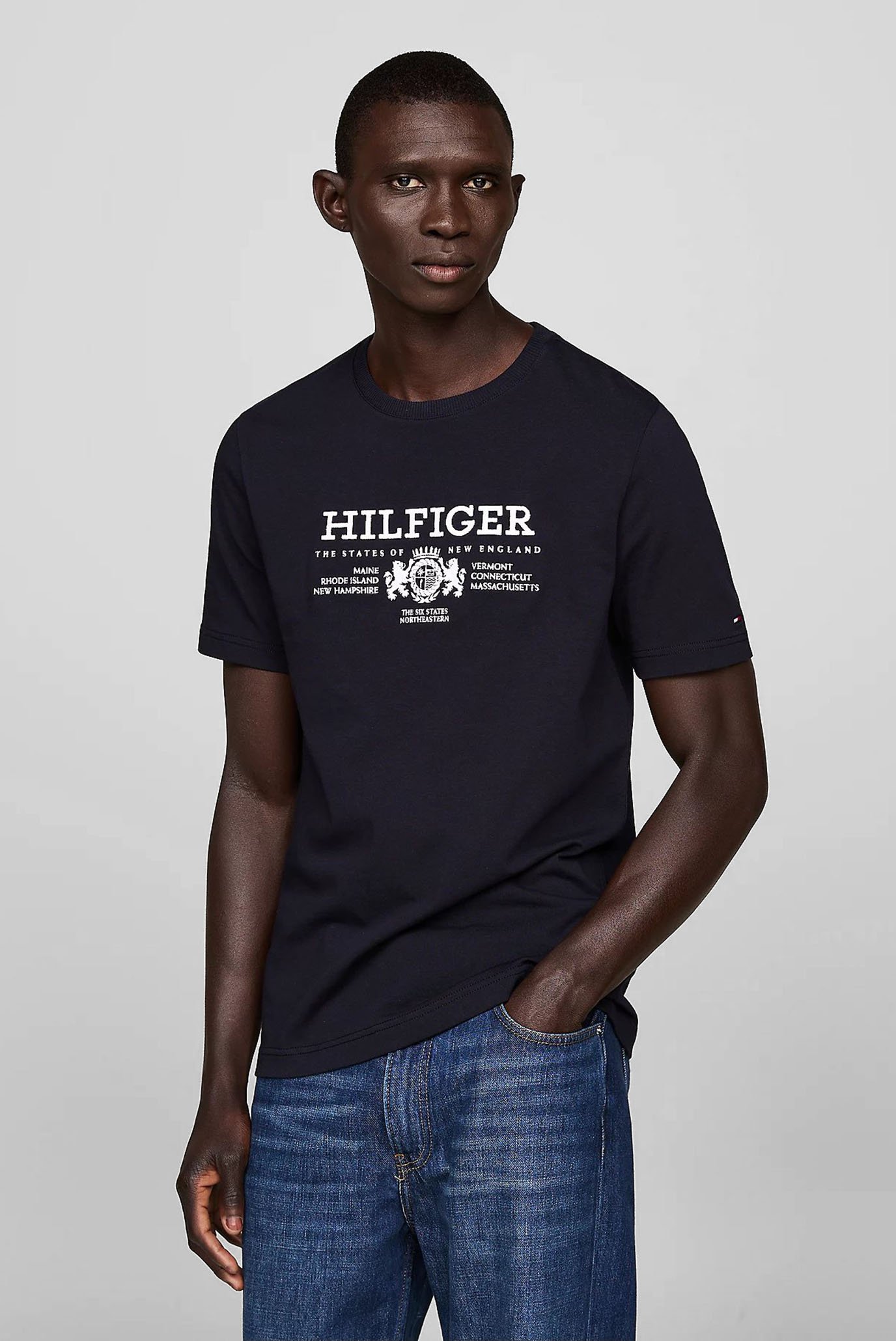 Чоловіча темно-синя футболка HILFIGER CREST EMRBO TEE 1