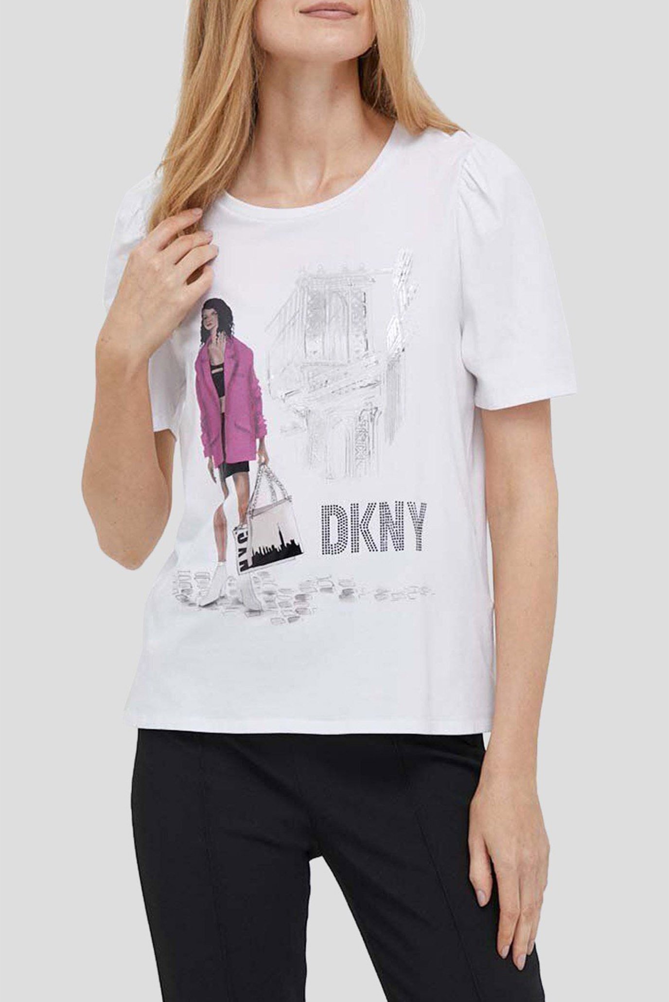 Женская белая футболка Белый S DKNY P3MHFOQX Женская белая футболка Белый S DKNY P3MHFOQX