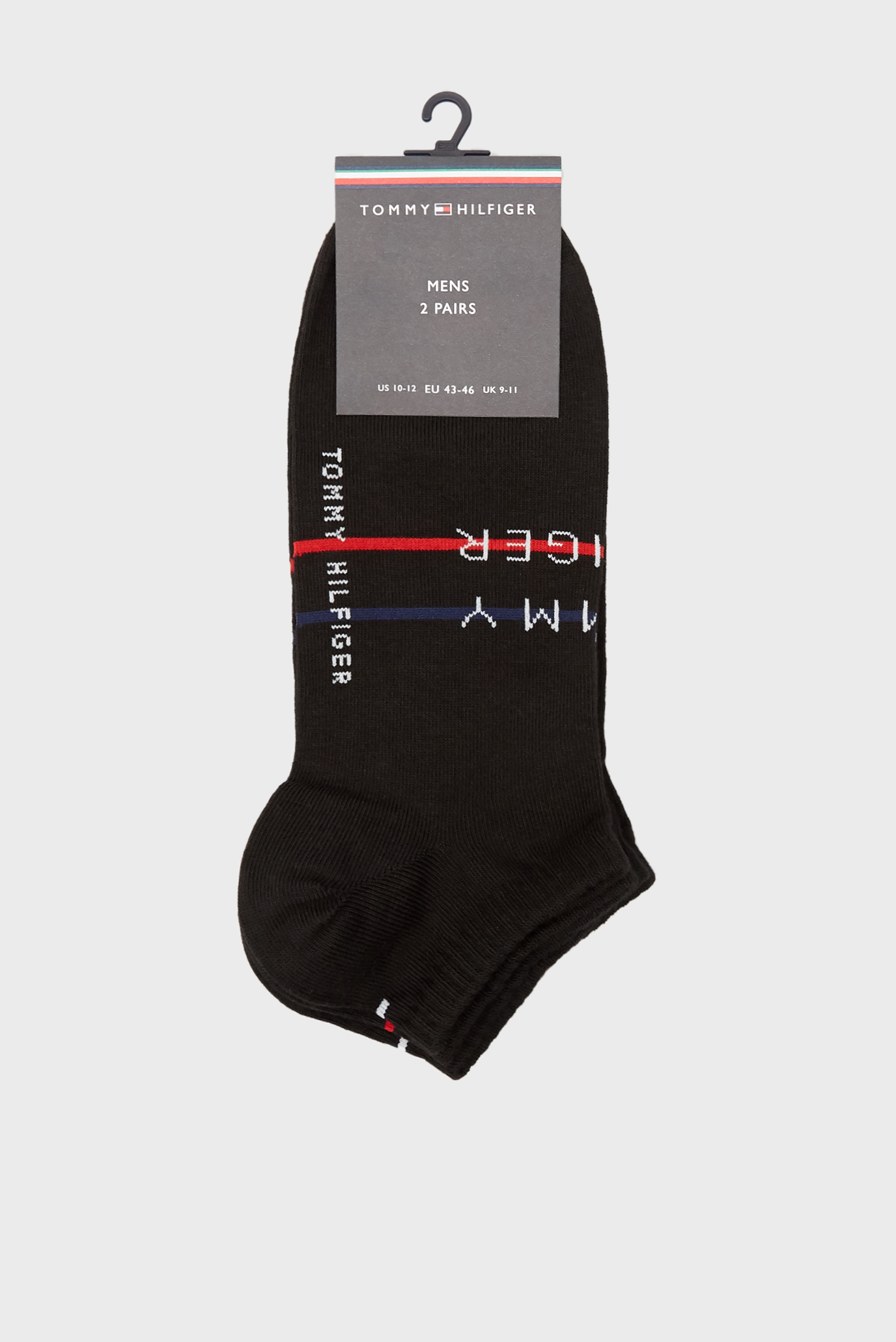 Чоловічі чорні шкарпетки (2 пари) TH MEN SNEAKER 2P TH STRIPE 1