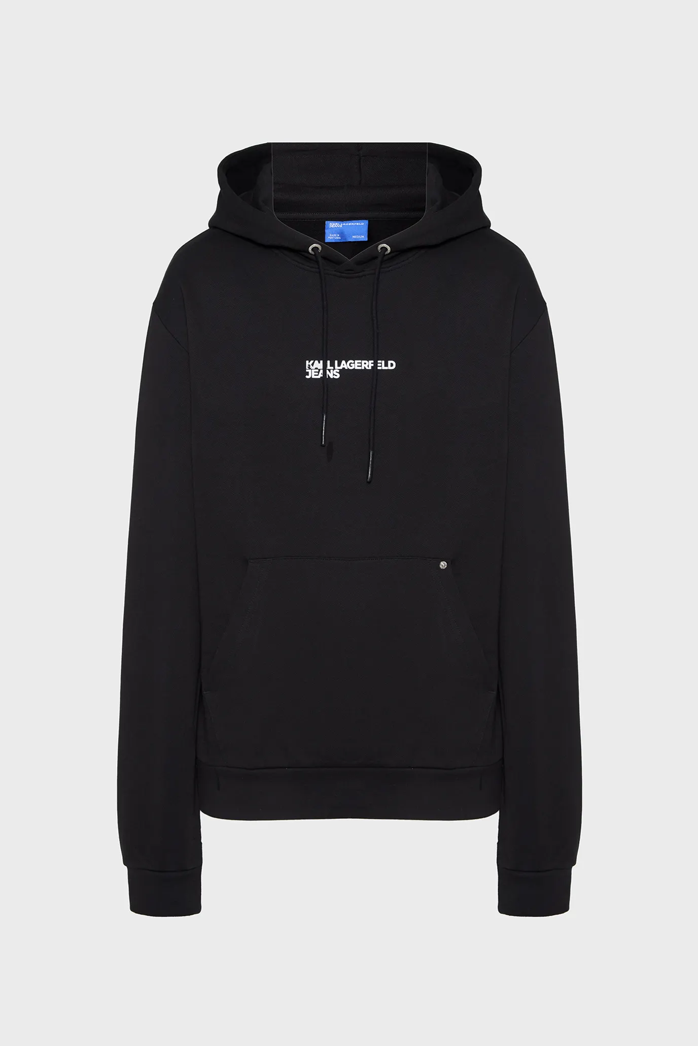 Мужское черное худи reg vertical logo 1