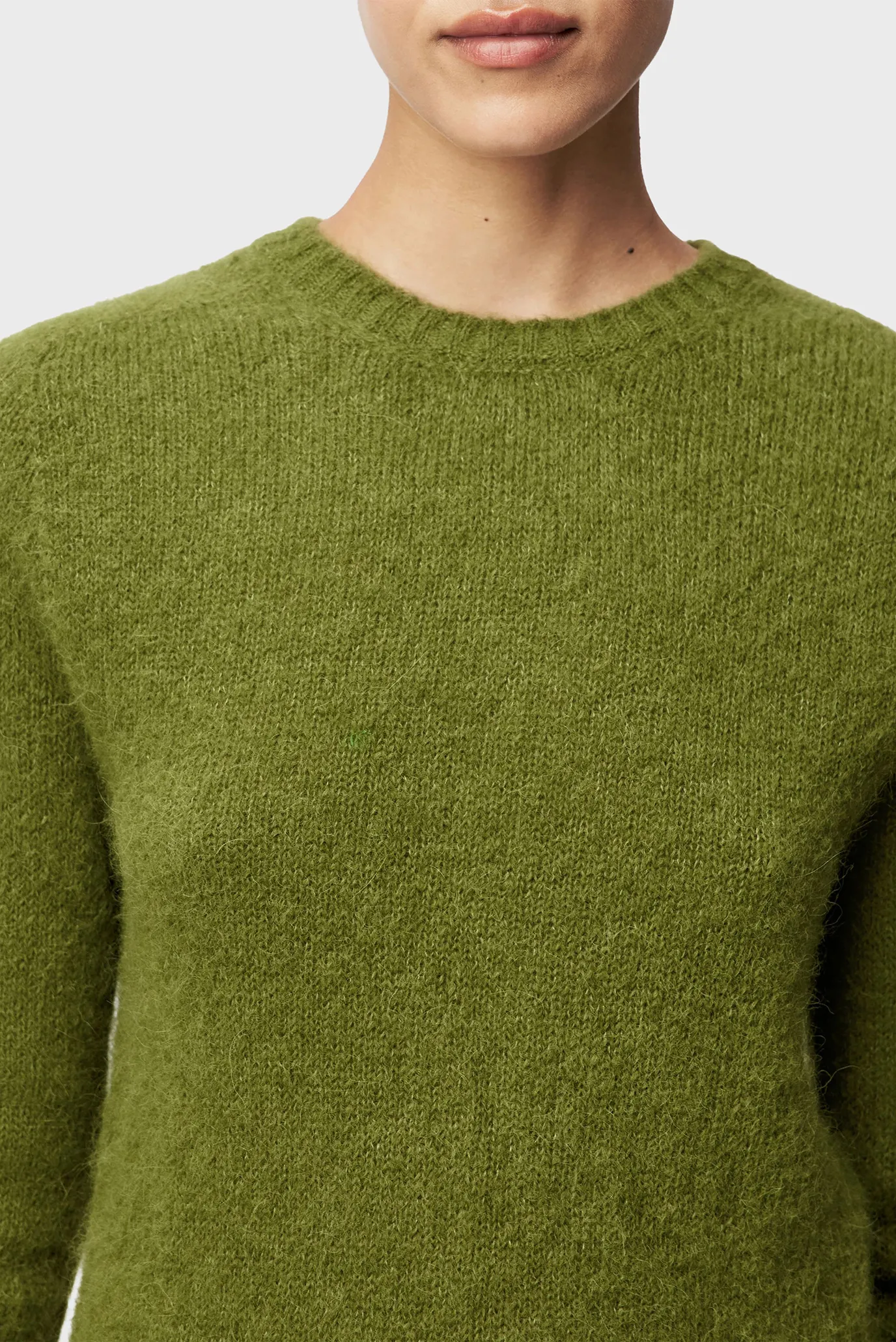 Женский зеленый шерстяной джемпер FIDA 5
