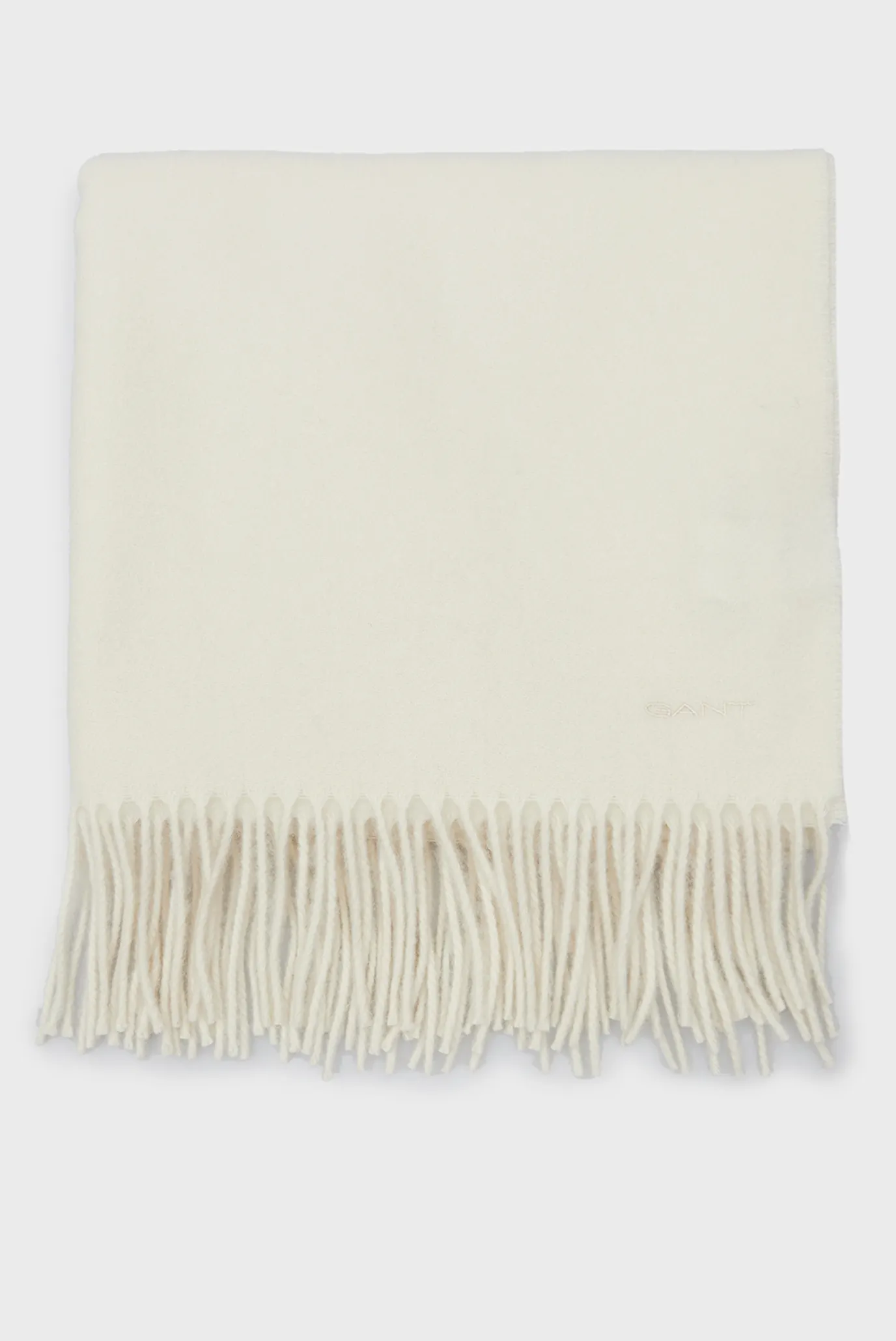 Женский белый шерстяной шарф WOOL WOVEN SCARF 3