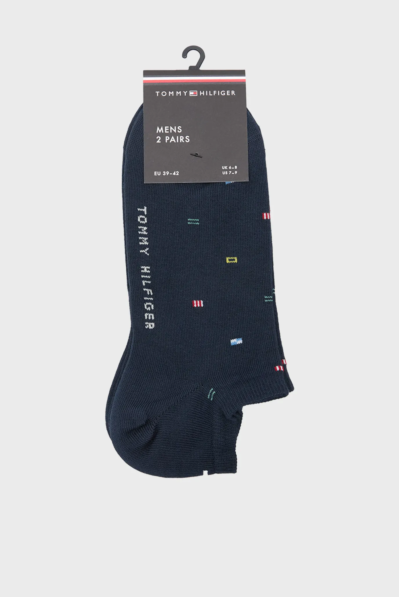Мужские темно-синие носки (2 пары) SNEAKER NAUTICAL FLAG Синий 39-42 Tommy Hilfiger 701232935