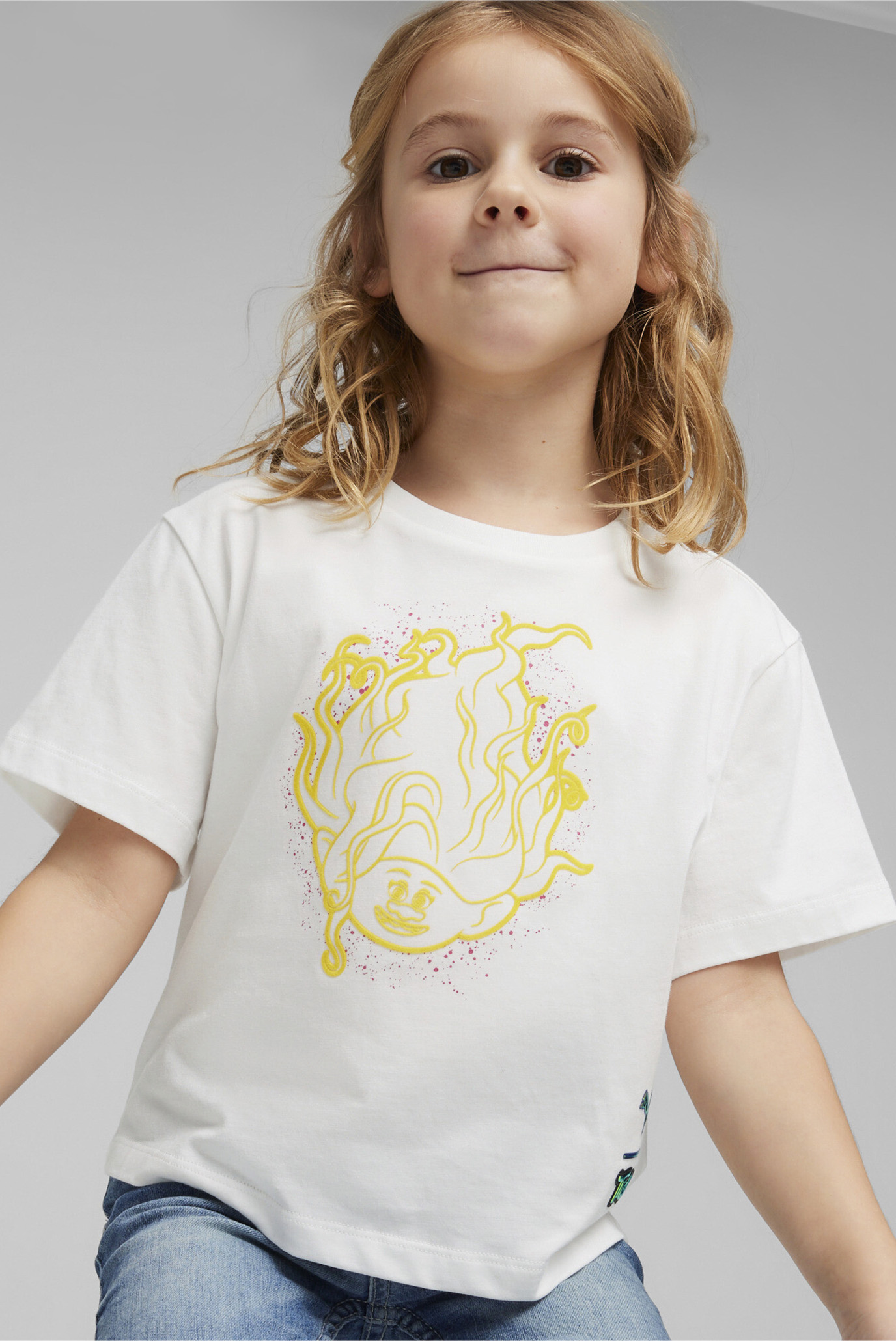 Детская белая футболка PUMA x TROLLS Kids' Graphic Tee 1