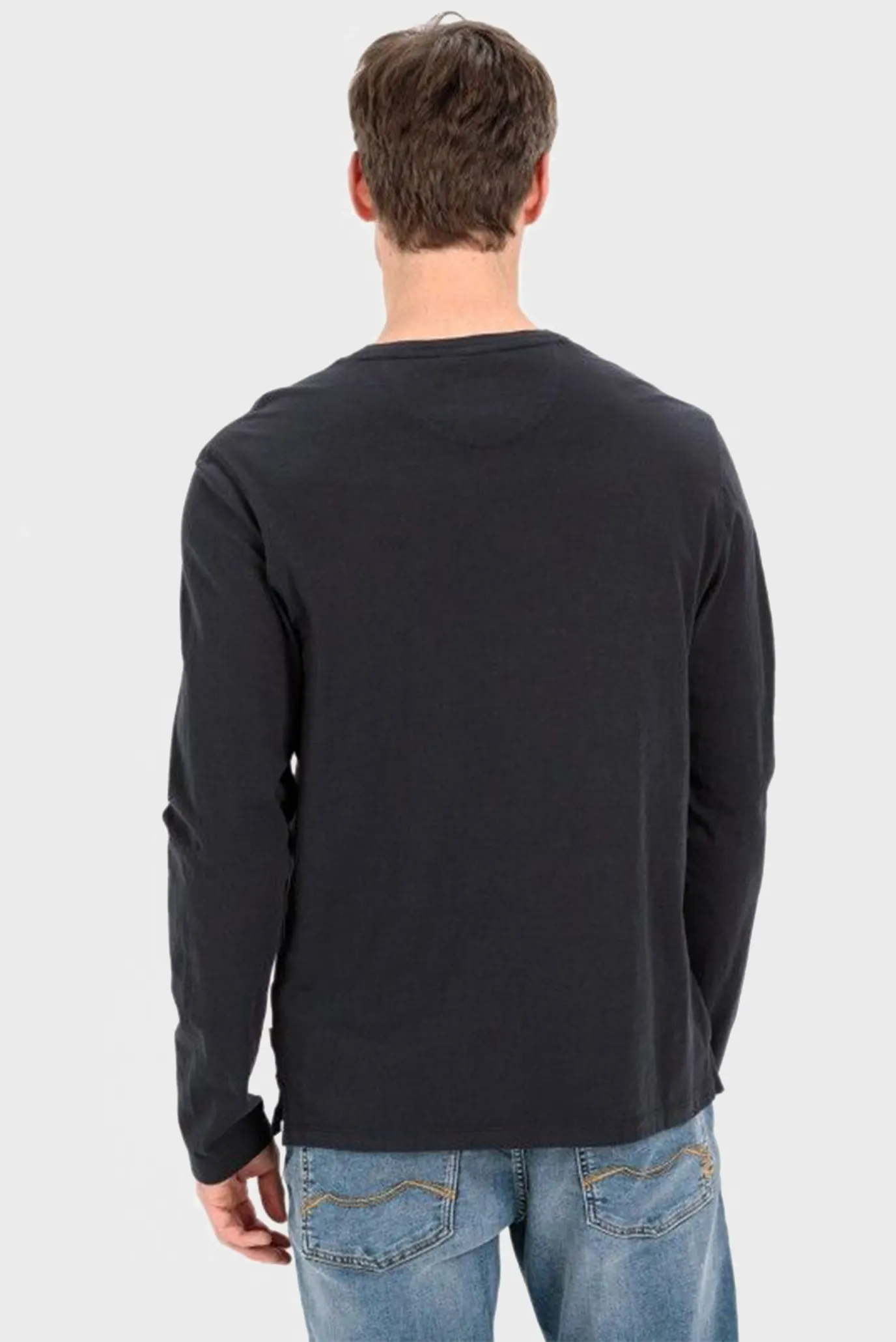 Чоловічий темно-сірий лонгслів 3