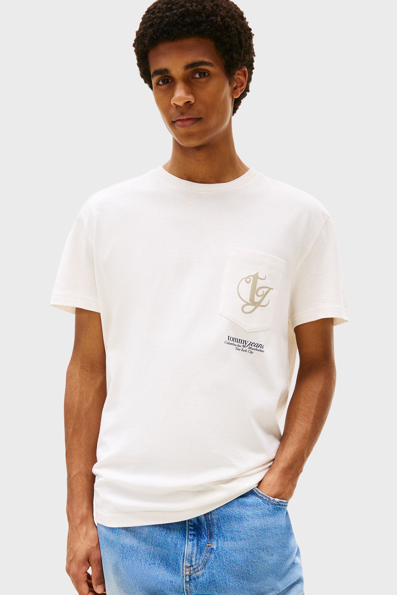 Мужская белая футболка REG MONOGRAM Белый XL Tommy Jeans DM0DM21597 Мужская белая футболка REG MONOGRAM Белый XL Tommy Jeans DM0DM21597