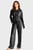 Женский черный велюровый комплект одежды (худи, брюки)