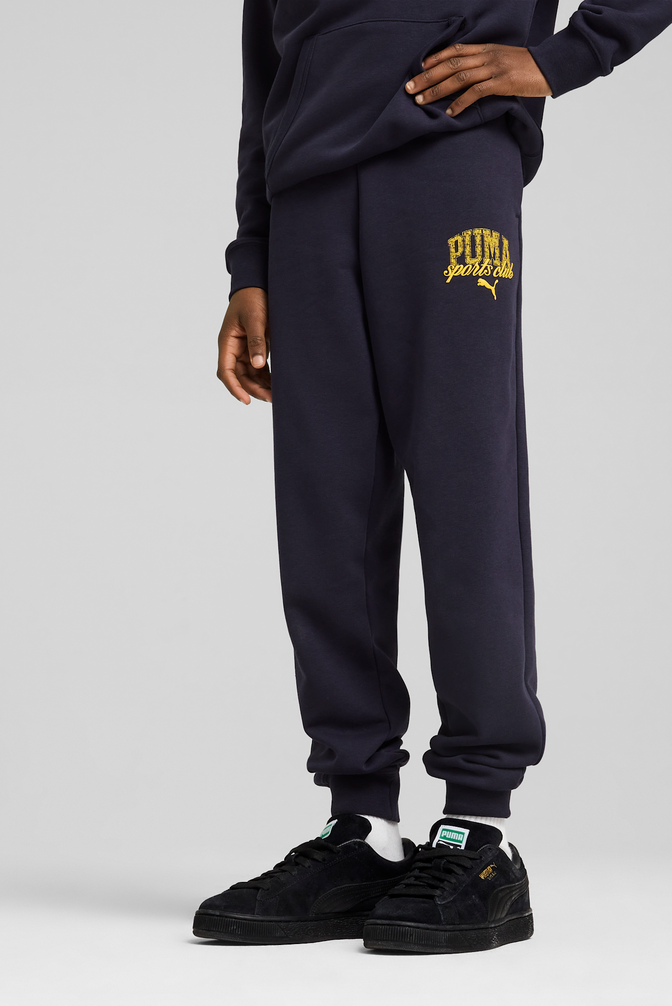 Детские темно-синие спортивные брюки PUMA Class Sweatpants Youth 1