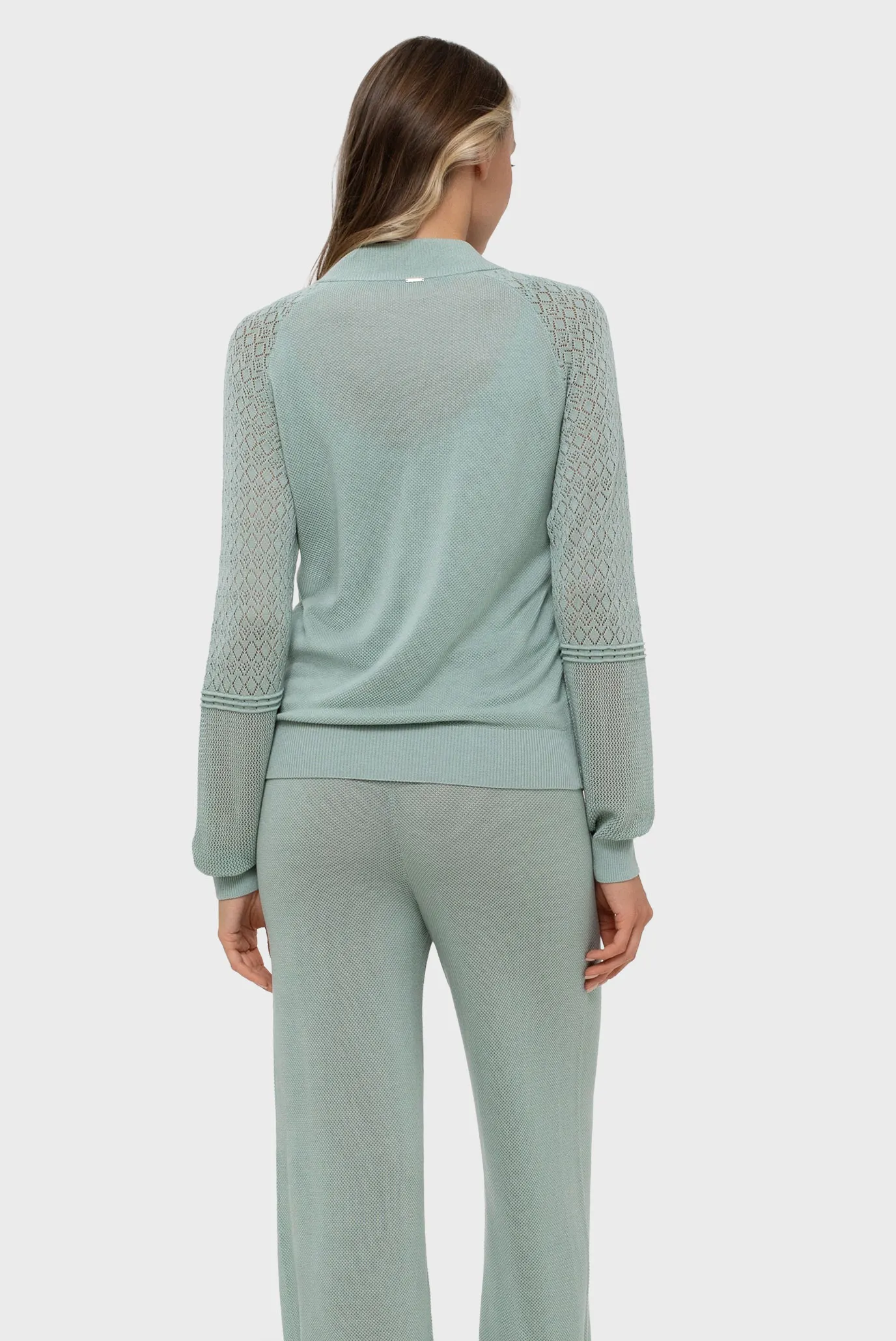 Женский мятный кардиган 3