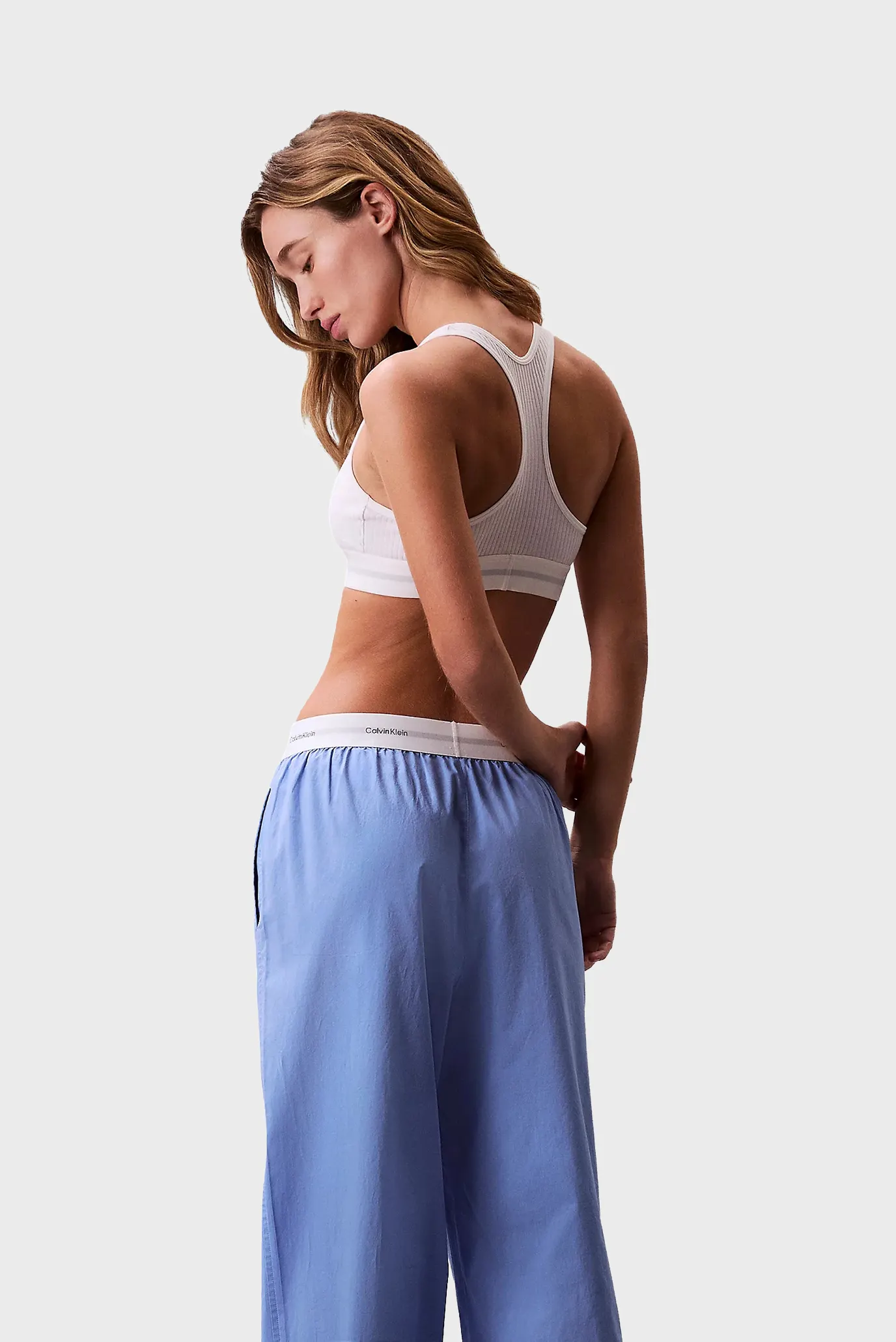 Жіночі блакитні брюки LOGO WB POPLIN PANT 6