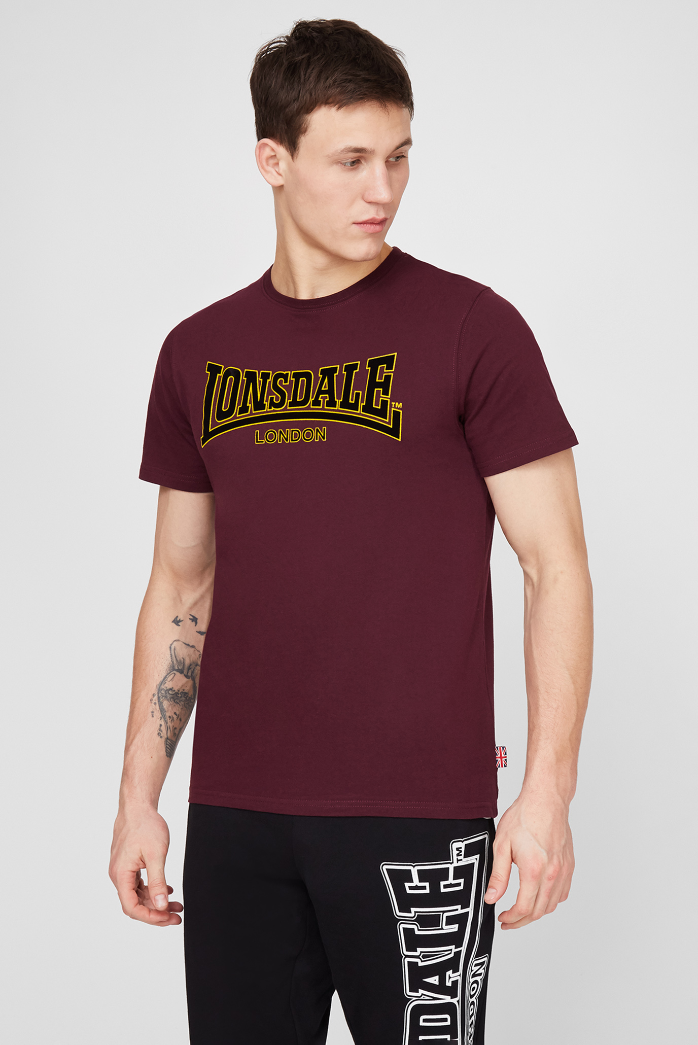 Мужская бордовая футболка Бордовый XXL Lonsdale 111001 Мужская бордовая футболка Бордовый XXL Lonsdale 111001