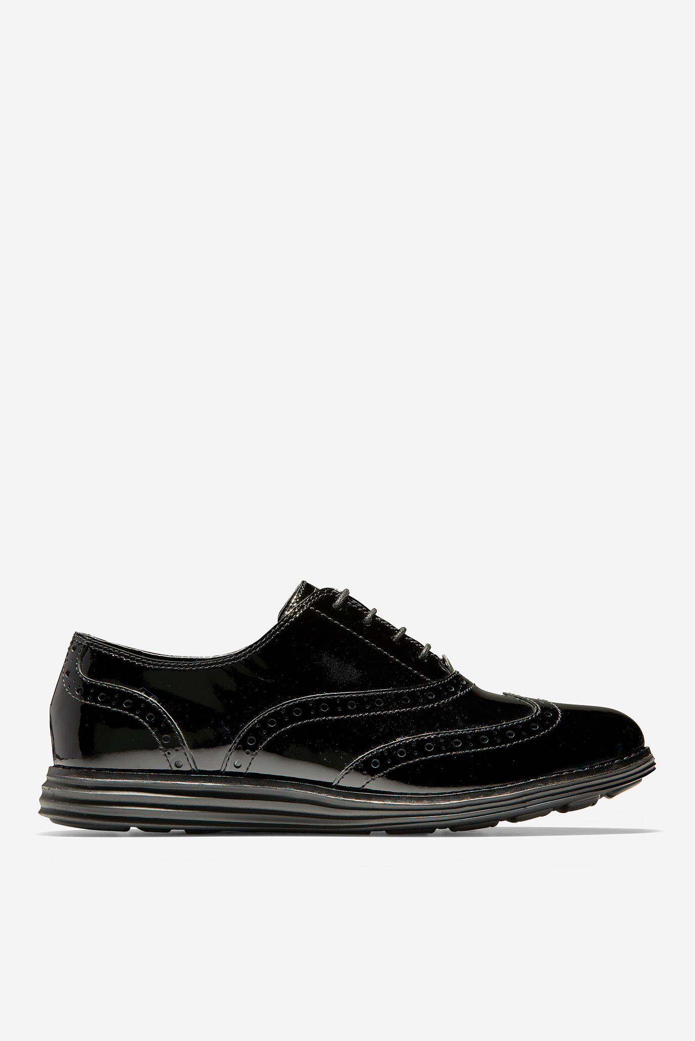 Женские черные кожаные броги ØriginalGrand Wingtip Oxford 1