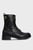 Женские черные кожаные ботинки TH MONOGRAM BIKER BOOT