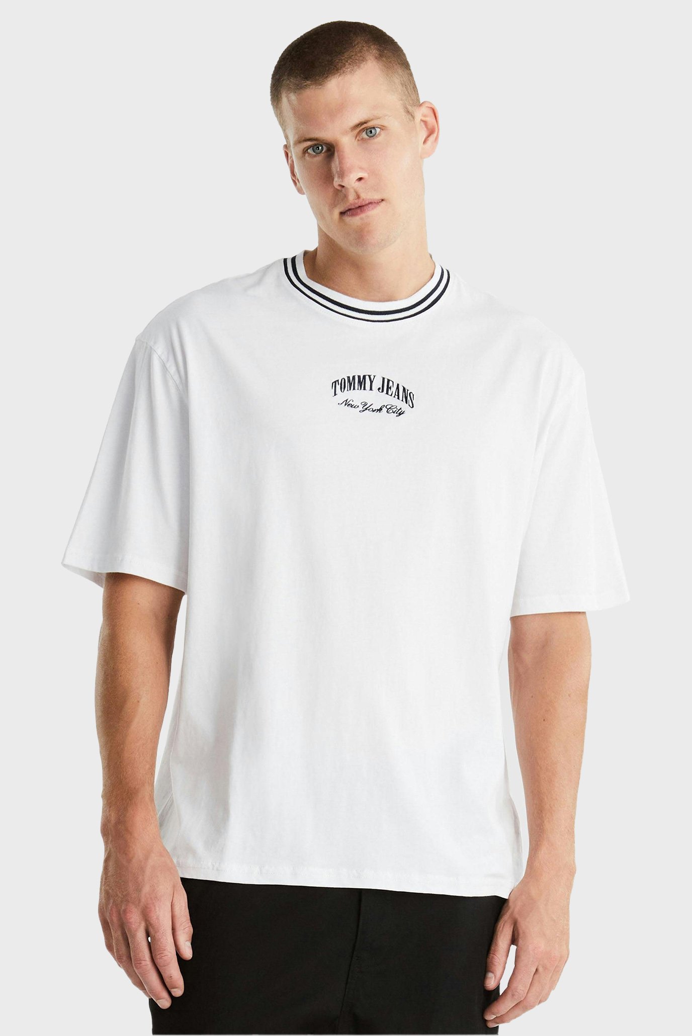 Мужская белая футболка TJM OVZ TIPPING TEE 1