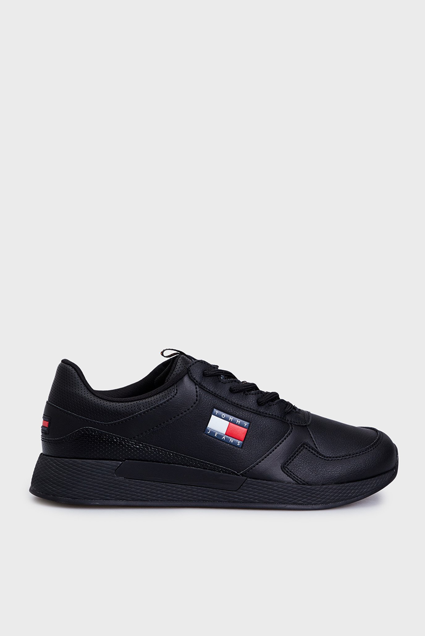 Чоловічі чорні шкіряні кросівки TOMMY JEANS FLEXI RUNNER 1