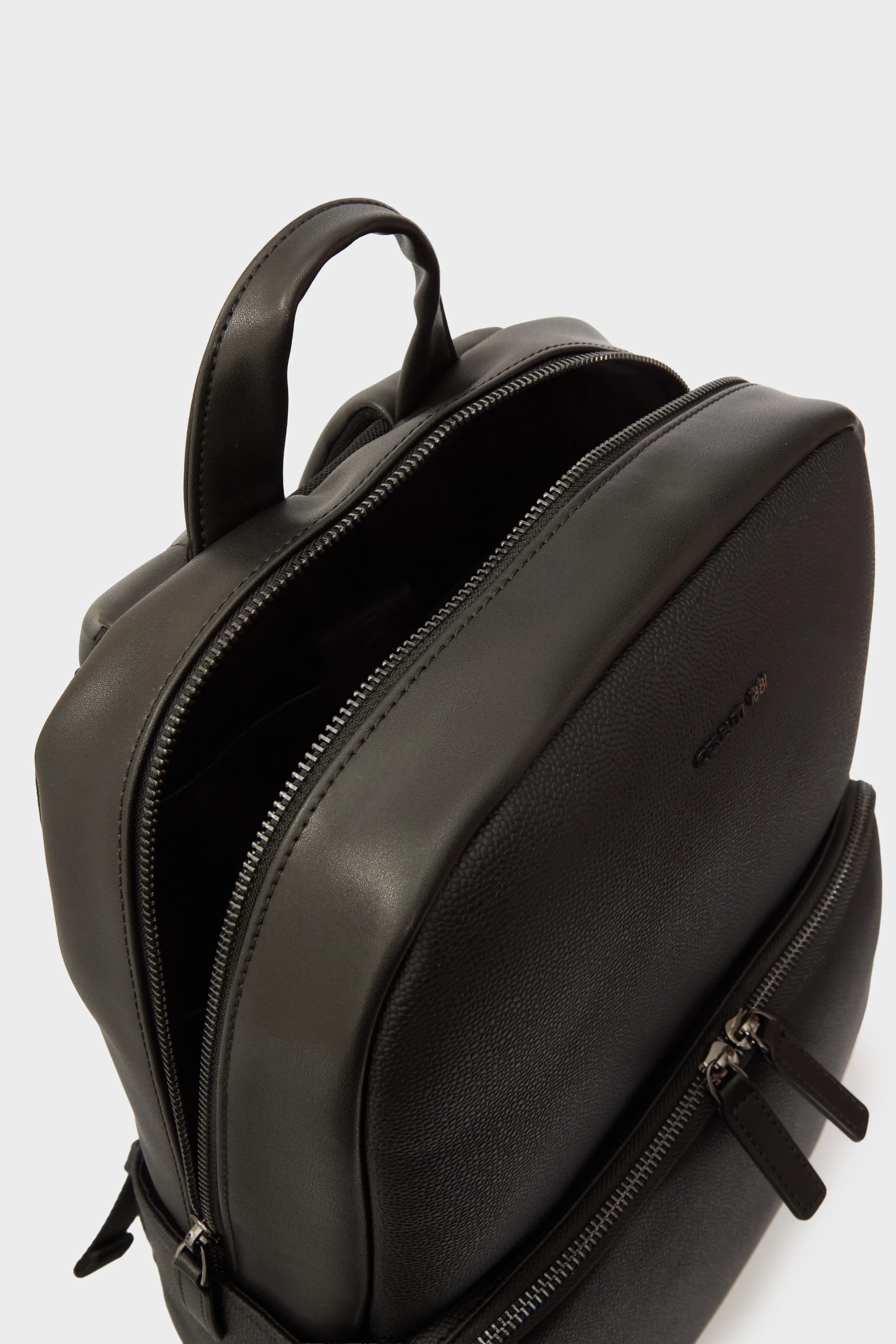 Мужской черный кожаный рюкзак JEREMY 5