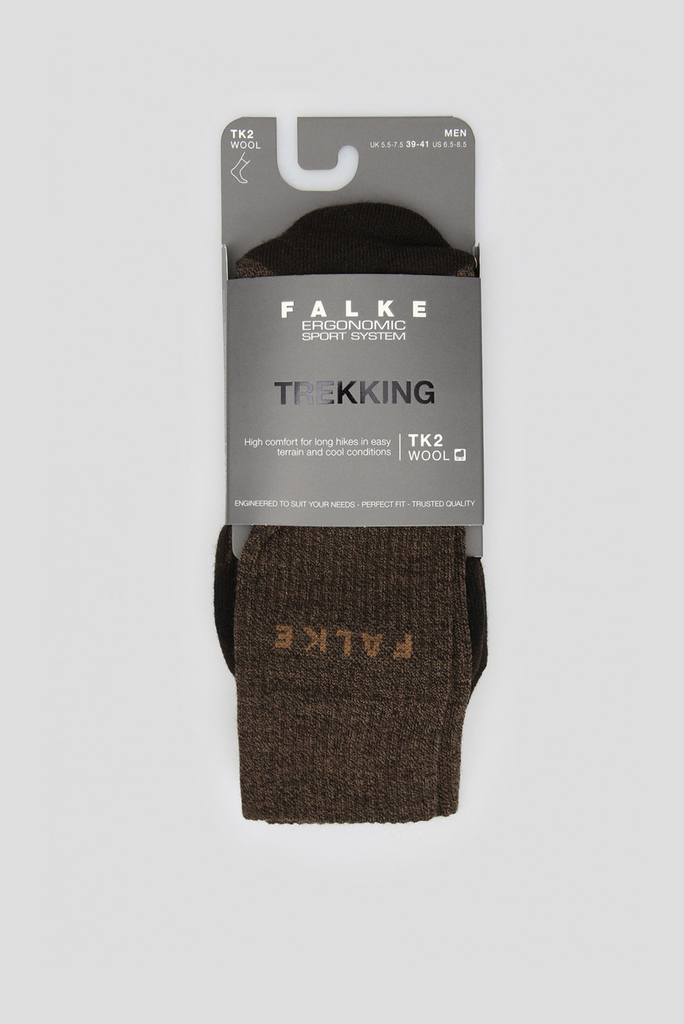 Чоловічі темно-коричневі лижні шкарпетки TK2 WOOL 1