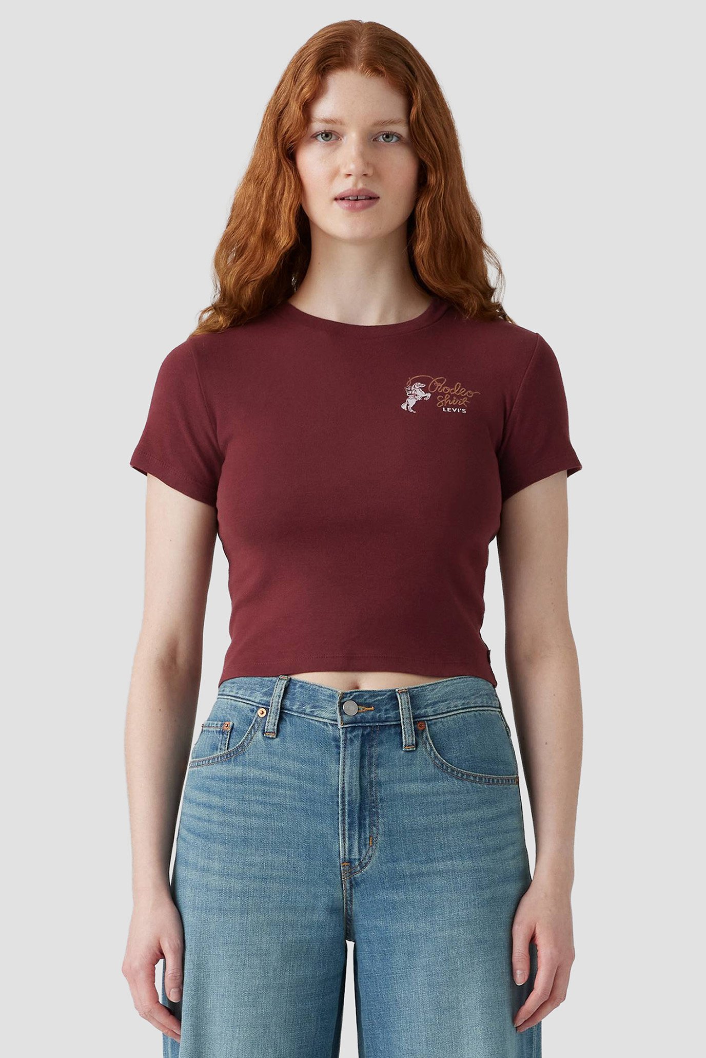 Женская бордовая футболка Бордовый XS Levi’s® A8798;0070 Женская бордовая футболка Бордовый XS Levi’s® A8798;0070
