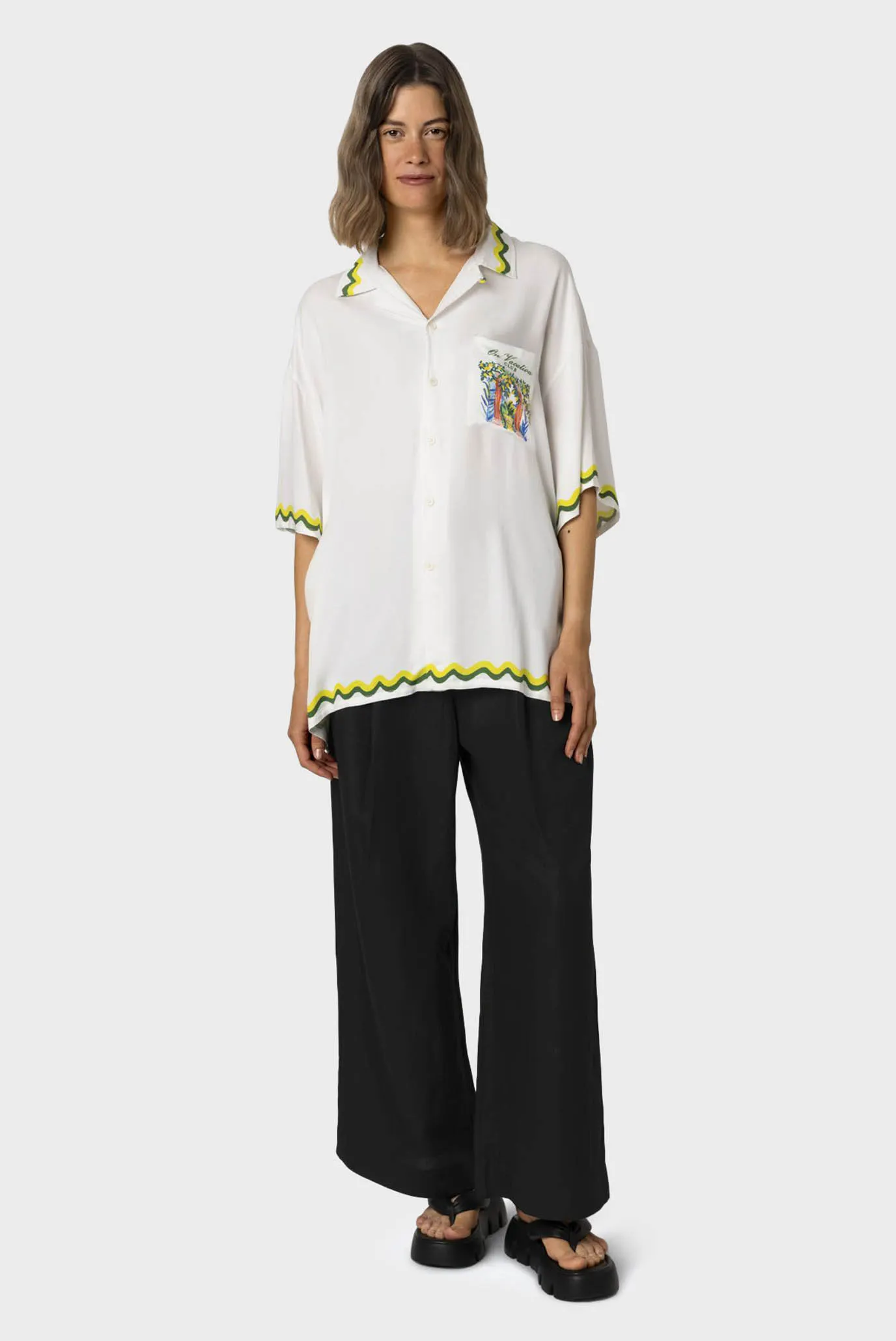 Белая рубашка Lemon Resort (унисекс) 4