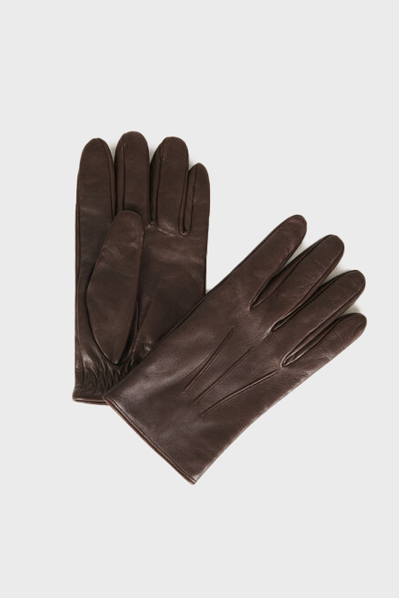 Мужские коричневые кожаные перчатки 1