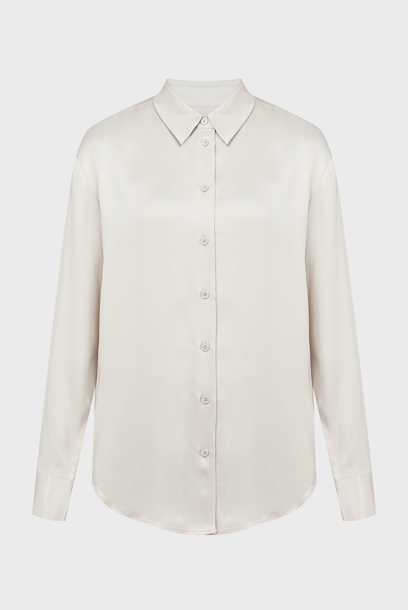 Женская серая рубашка FLUID SATIN PYJAMA SHIRT 1