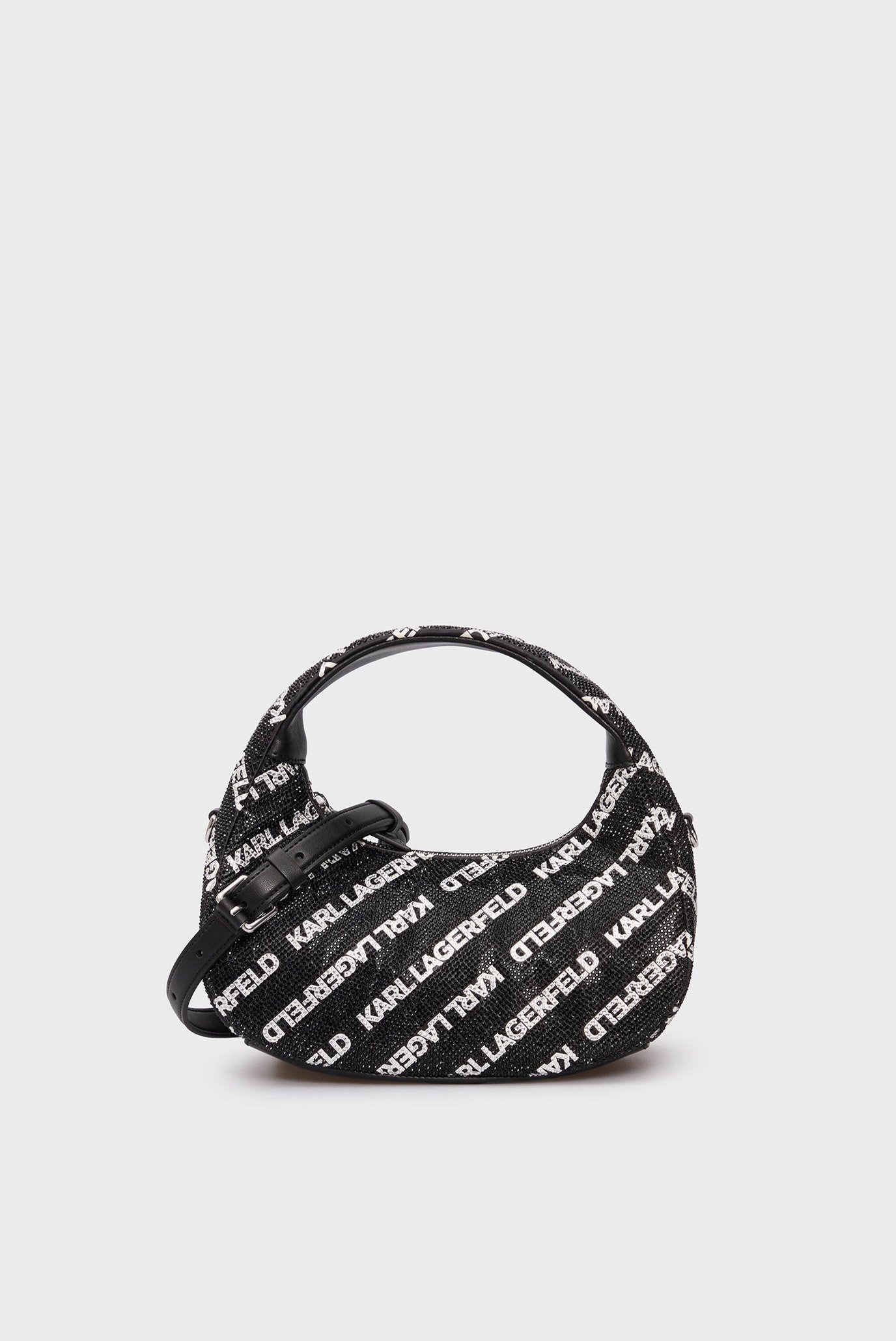 Женская черная сумка с узором K EVENING KUSHION SM HOBO RHIN Черный ONESIZE Karl Lagerfeld 240W3026 Женская черная сумка с узором K EVENING KUSHION SM HOBO RHIN Черный ONESIZE Karl Lagerfeld 240W3026