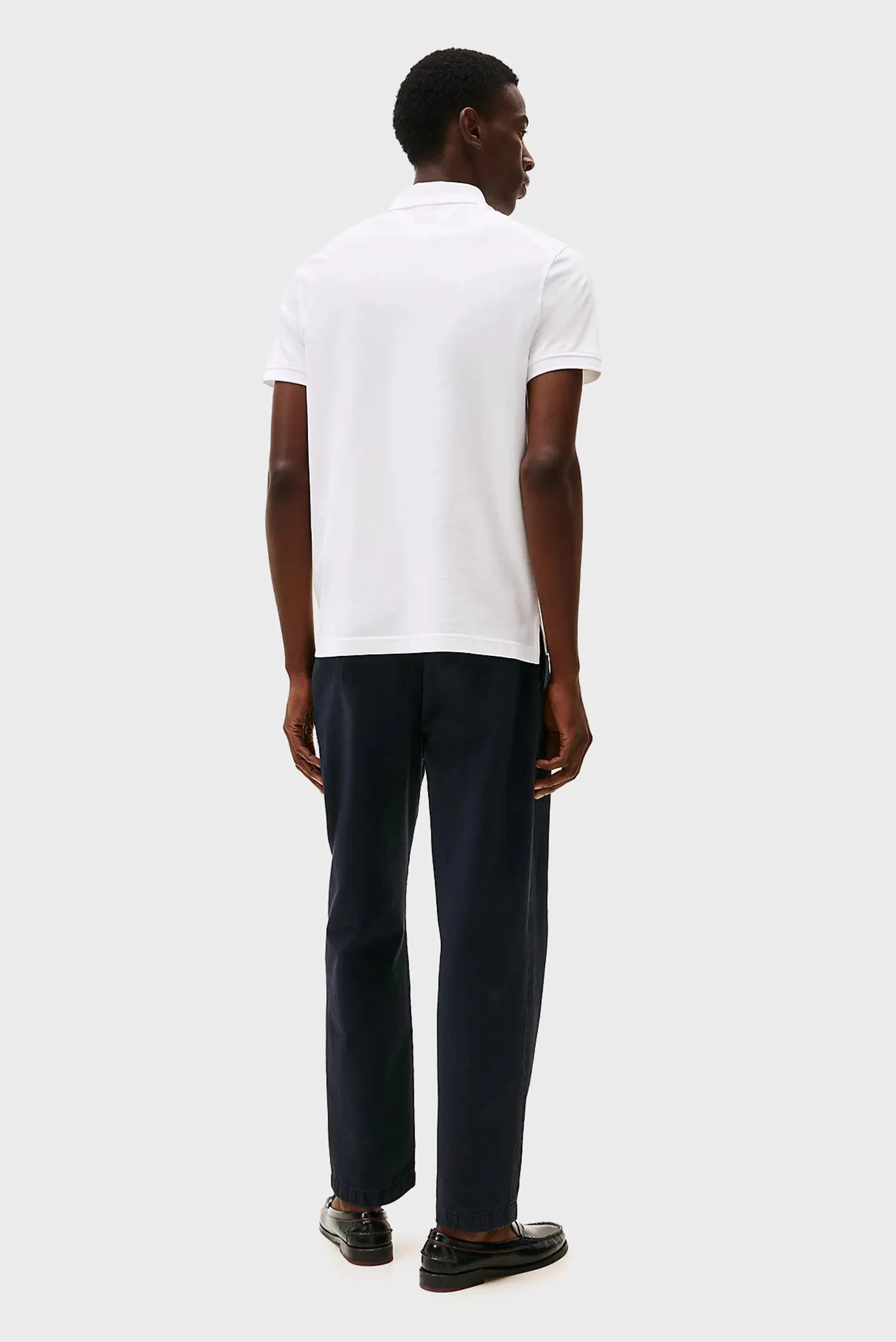 Чоловіче біле поло PERFORMANCE ZIP 3