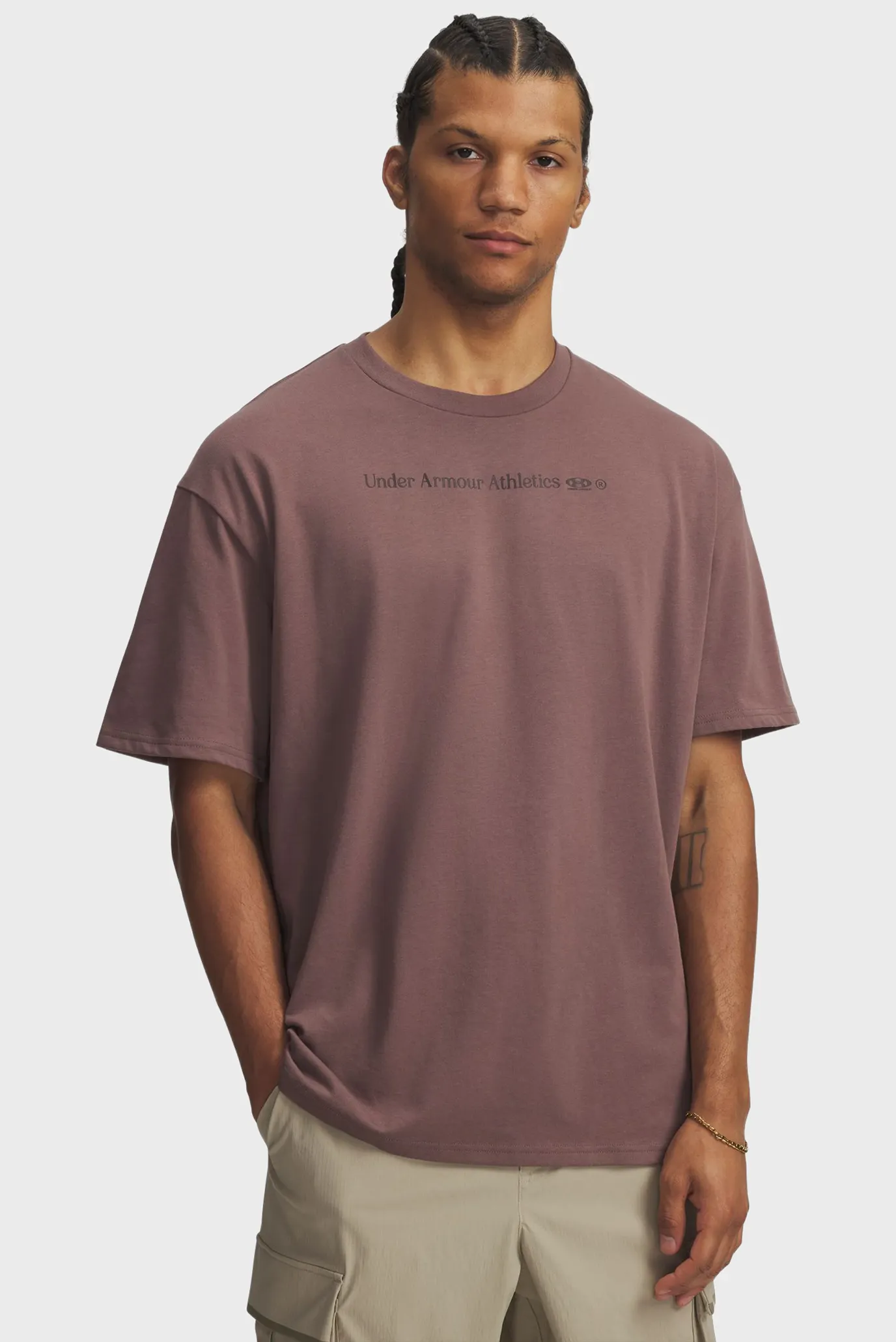 Мужская коричневая футболка UA HWT RUNNING SHOE OS SS 2