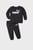 Детский черный спортивный костюм (свитшот, брюки) Essentials Minicats Crew Neck Babies' Jogger Suit