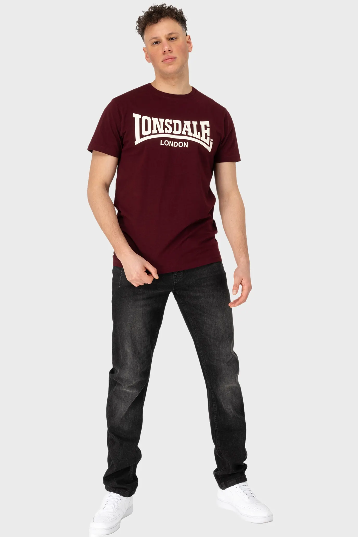 Чоловіча бордова футболка FULWOOD 2