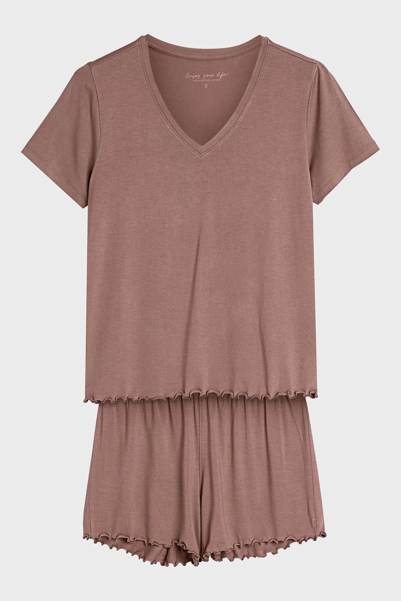 Жіноча рожева піжама (футболка, шорти) Noves 6