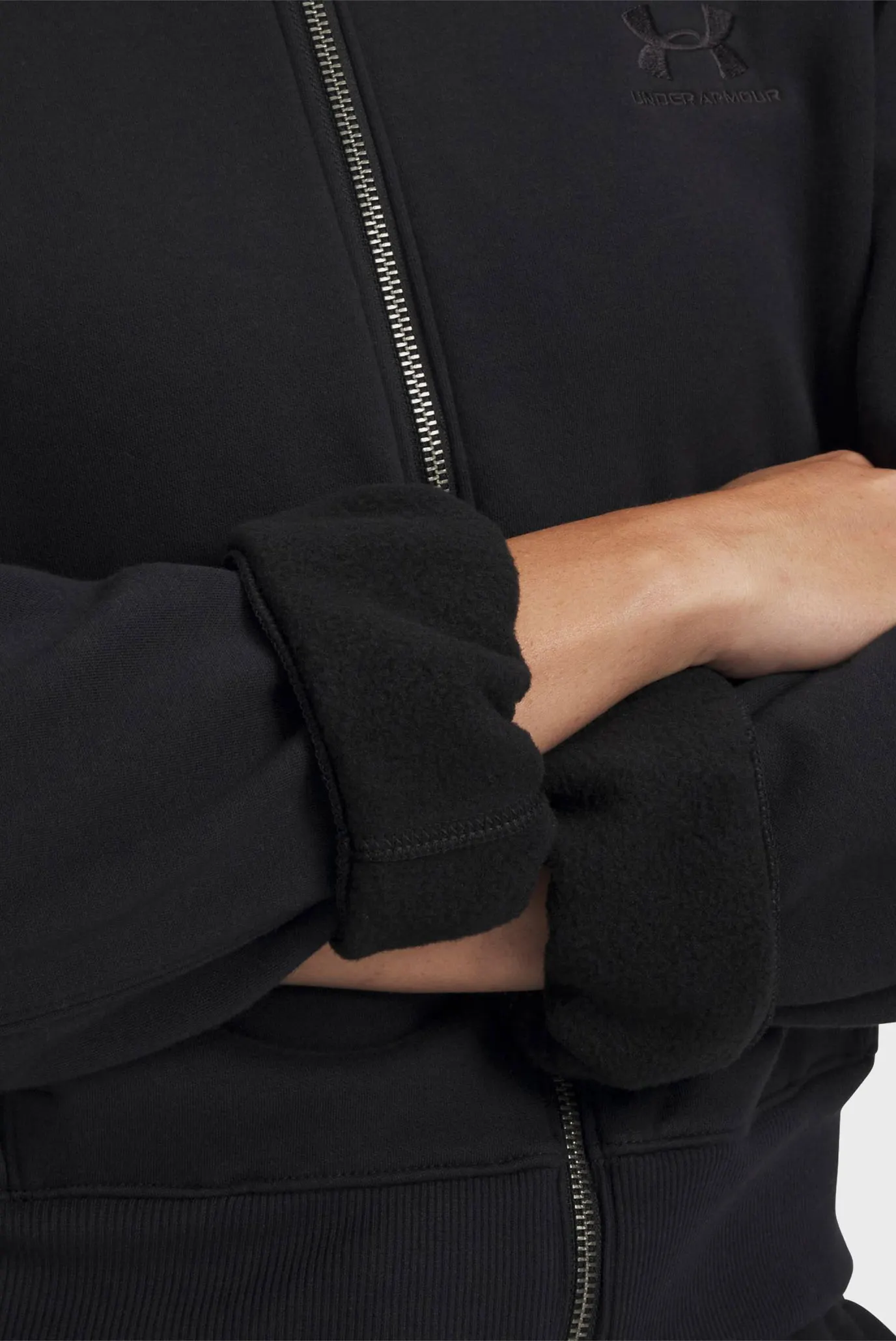 Женское черное худи UA Icon Vida Flc Hoodie 3