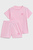 Детский розовый комплект одежды (футболка, шорты)