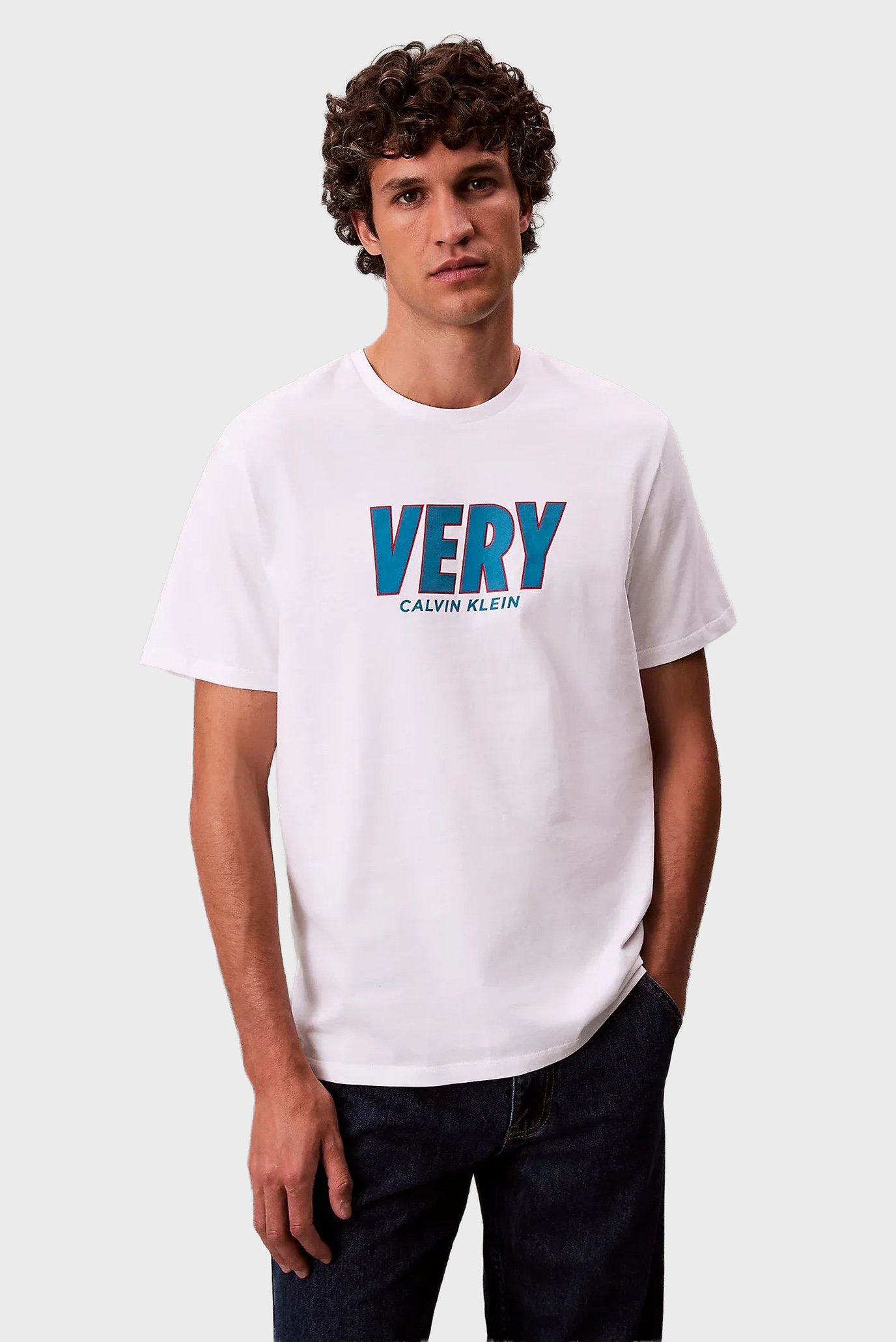 Мужская белая футболка SS 20S SN VERY Белый XXL Calvin Klein Jeans LV04RD800G Мужская белая футболка SS 20S SN VERY Белый XXL Calvin Klein Jeans LV04RD800G