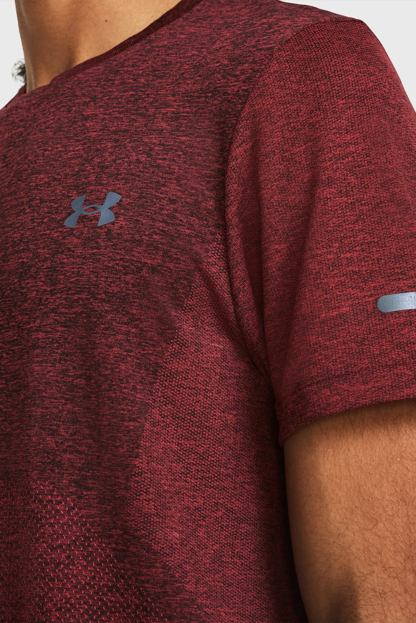 Мужская бордовая футболка UA SEAMLESS STRIDE SS 3