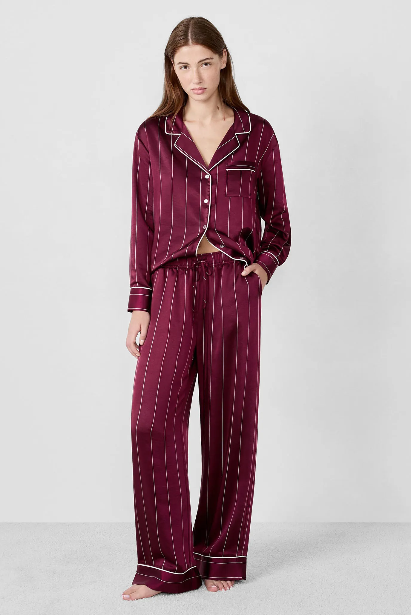 Женские бордовые брюки DAYANA 4