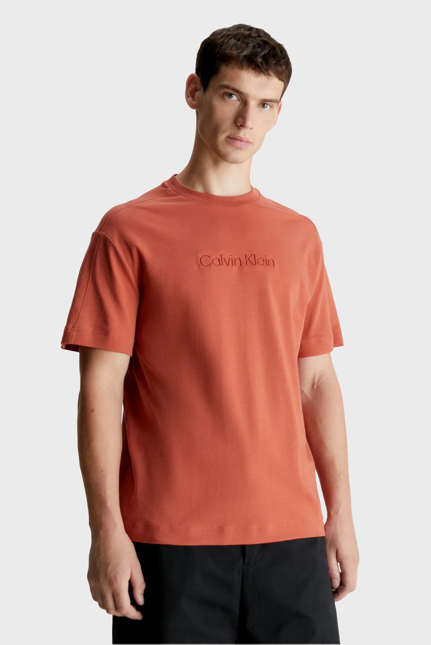 Мужская оранжевая футболка COMFORT DEBOSSED LOGO 1