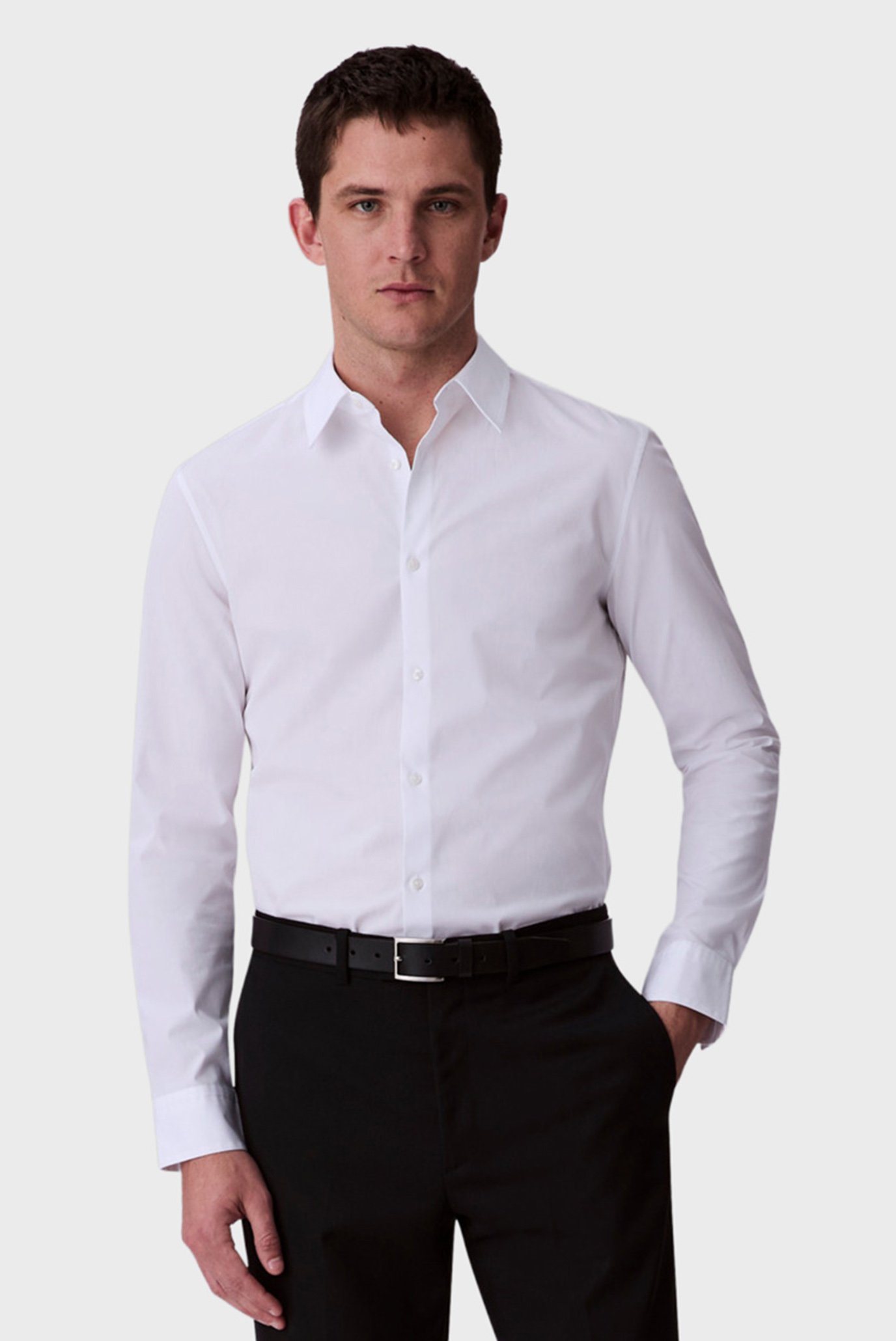 Мужская белая рубашка LS SOLID SUPIMA STRETCH Белый M Calvin Klein LV040BM127 Мужская белая рубашка LS SOLID SUPIMA STRETCH Белый M Calvin Klein LV040BM127