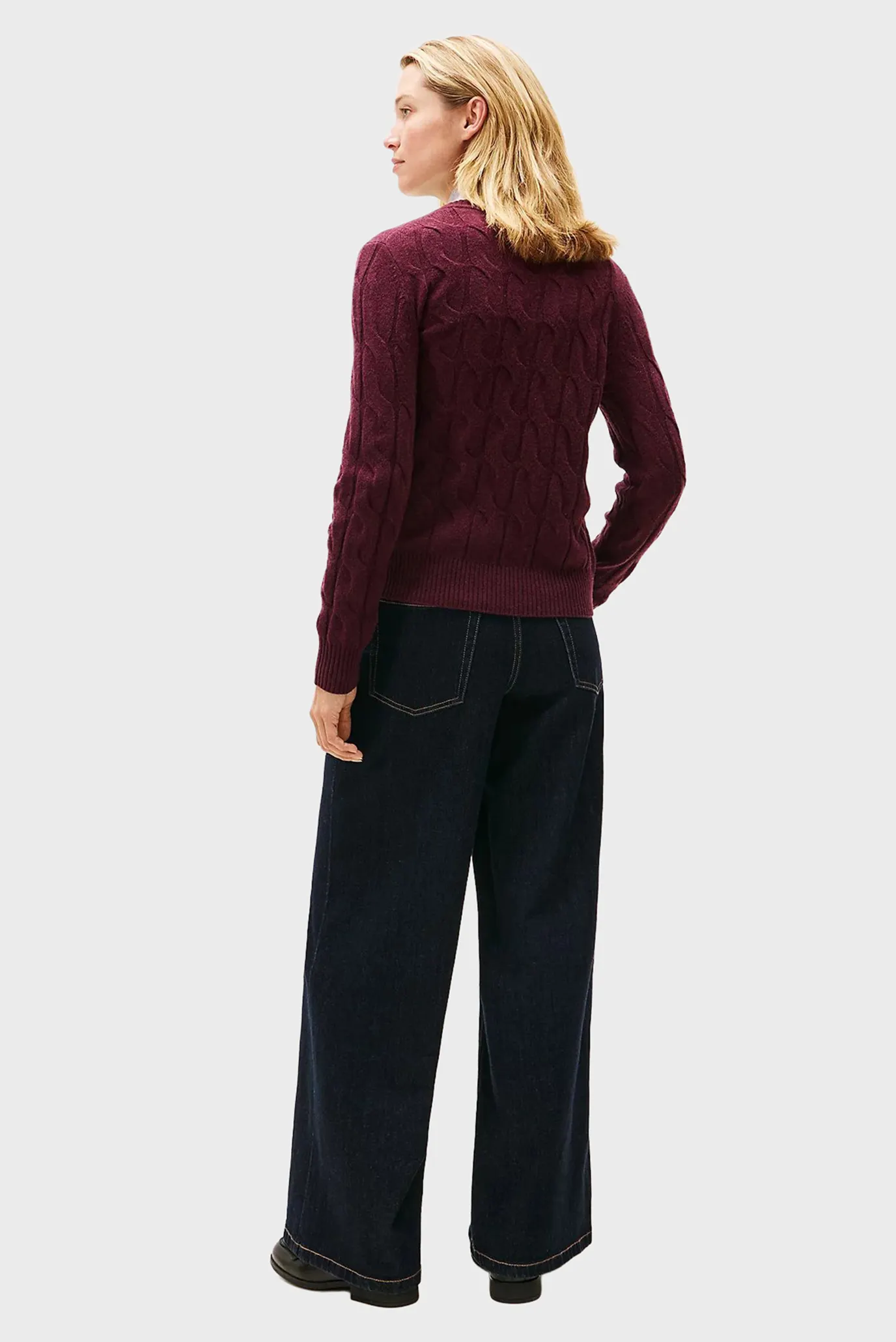 Женский бордовый шерстяной джемпер SOFT 3